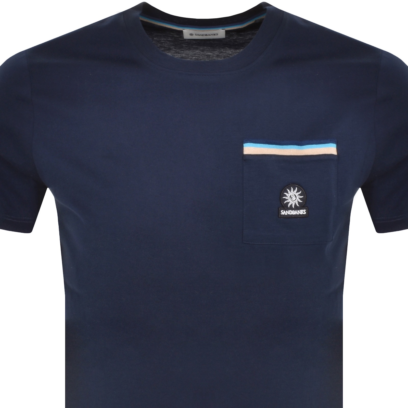Sandbanks Badge Pocket T Shirt Navy