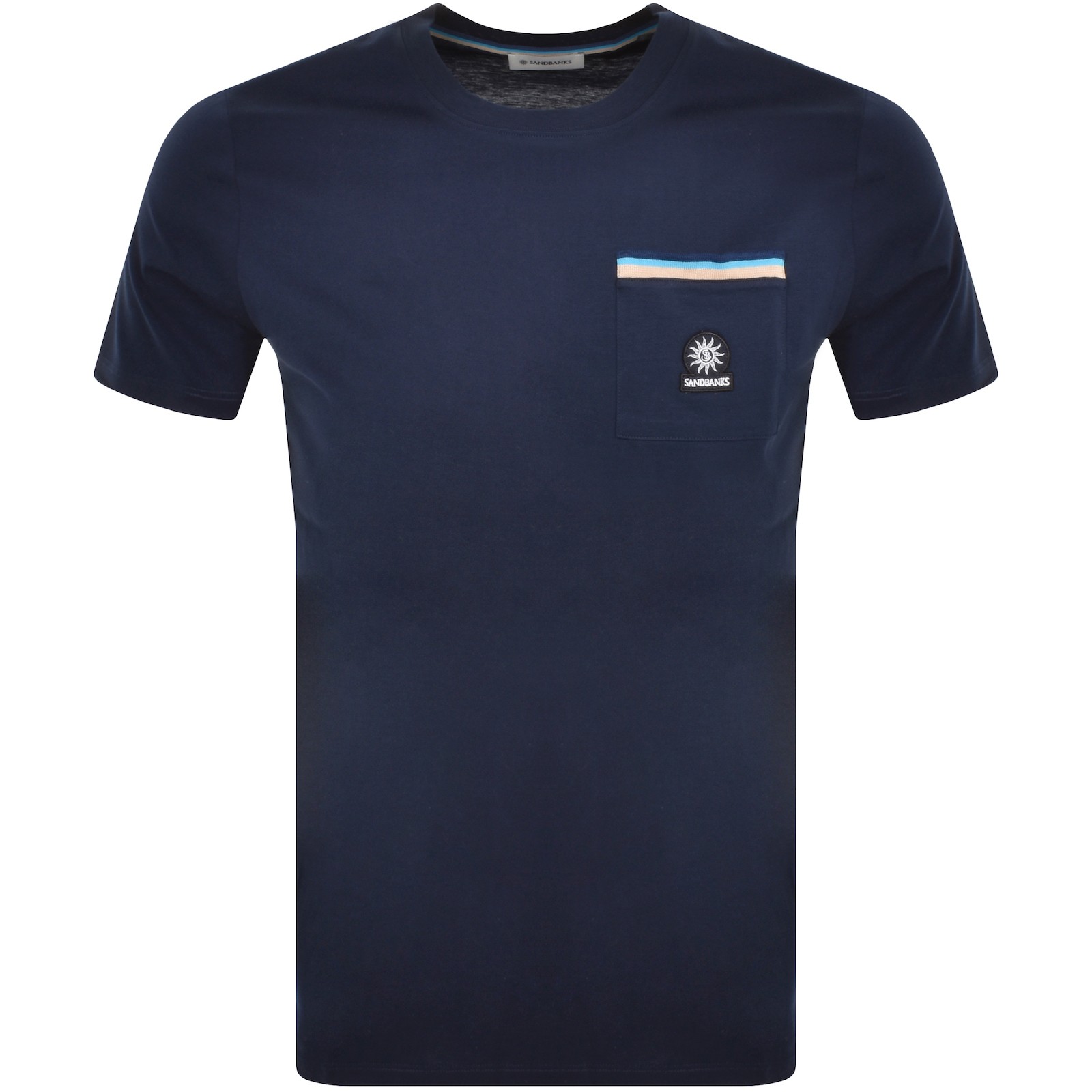 Sandbanks Badge Pocket T Shirt Navy