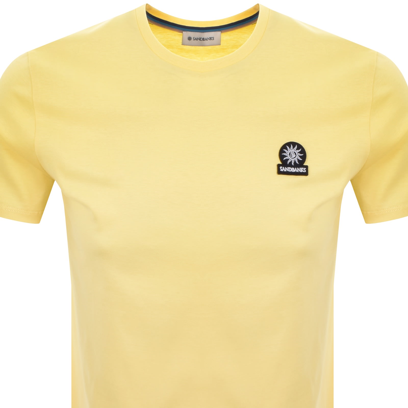 Sandbanks Badge Logo T Shirt Yellow