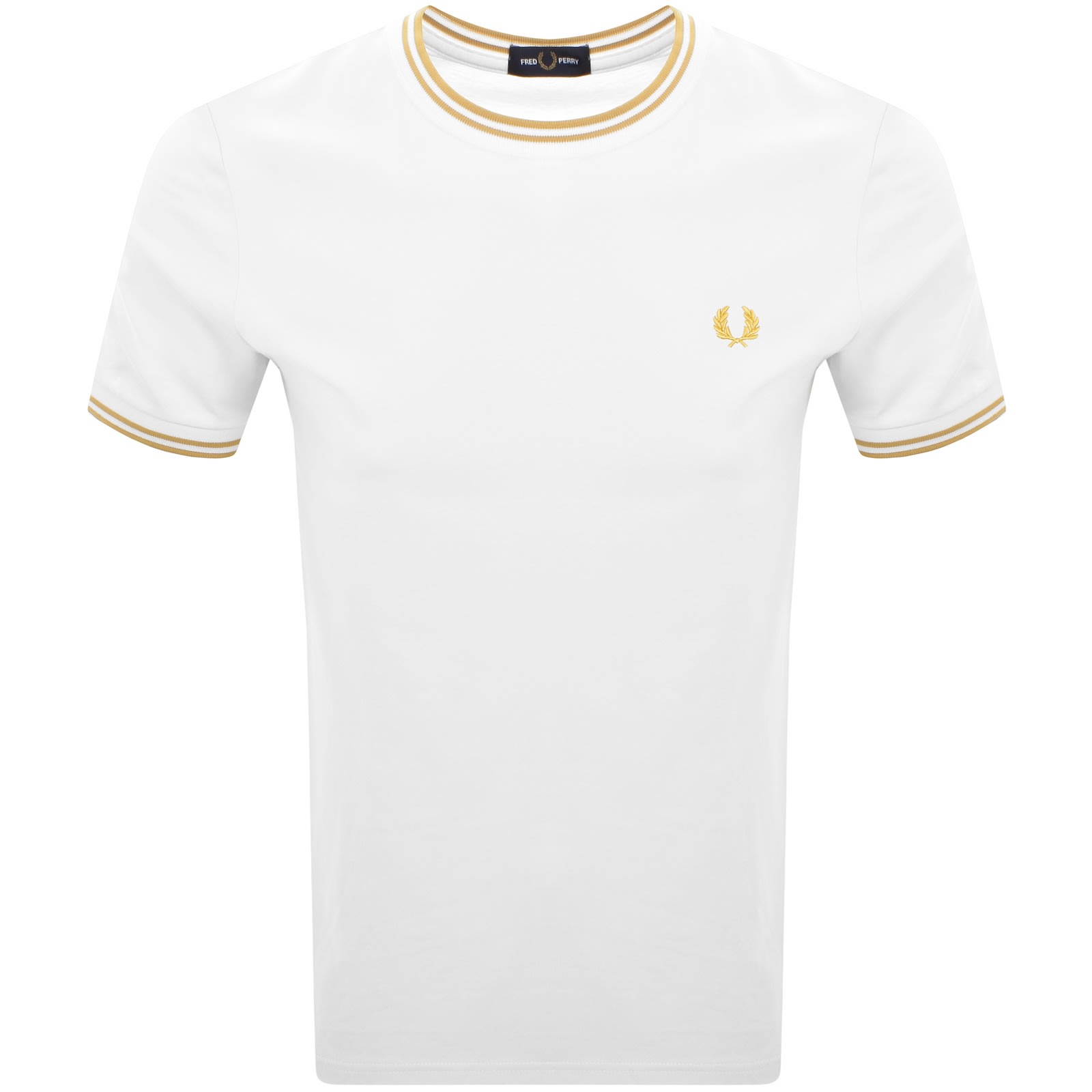 Fred Perry Twin Tipped Short Sleeved T Shirt White In White