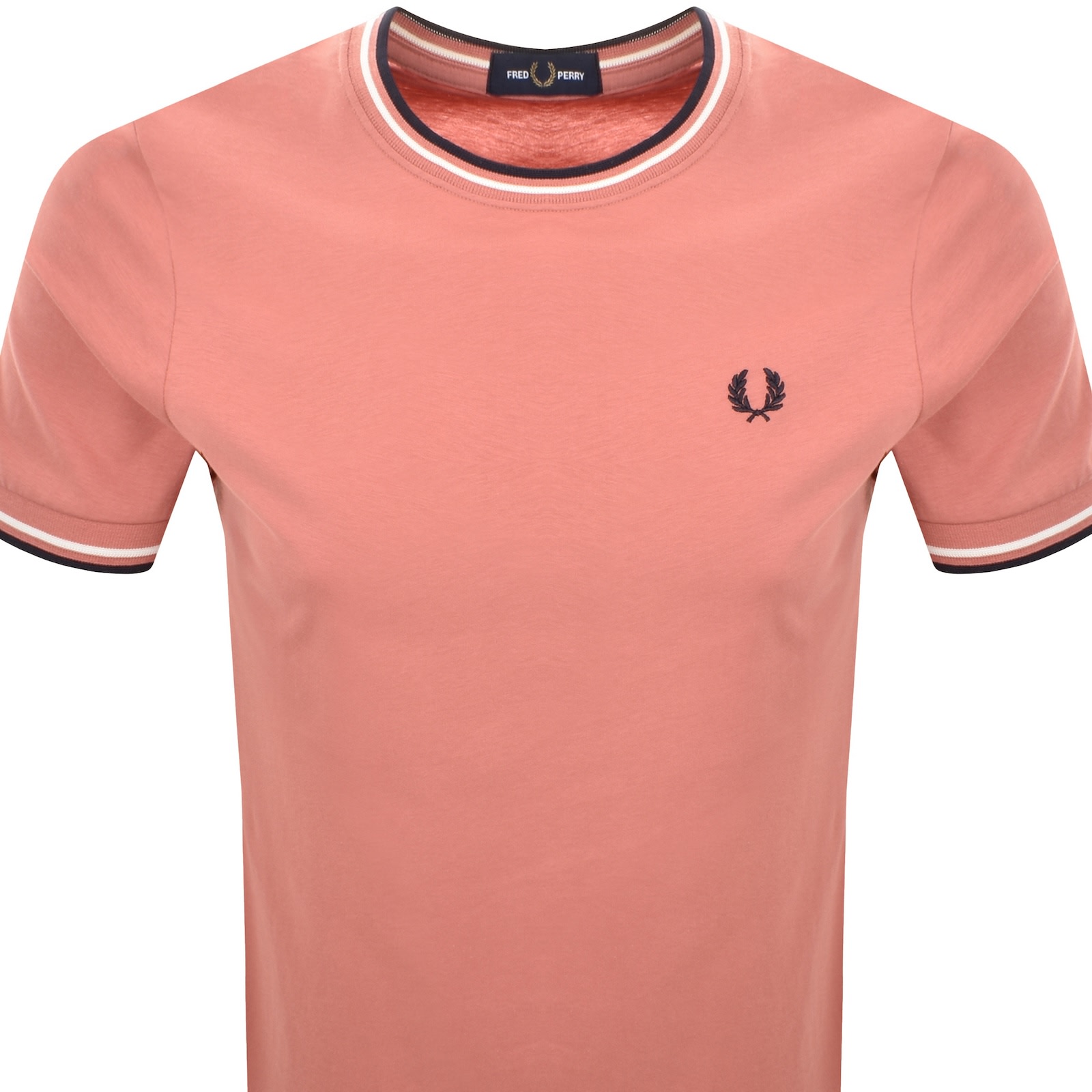Fred Perry Twin Tipped Short Sleeved T Shirt Pink