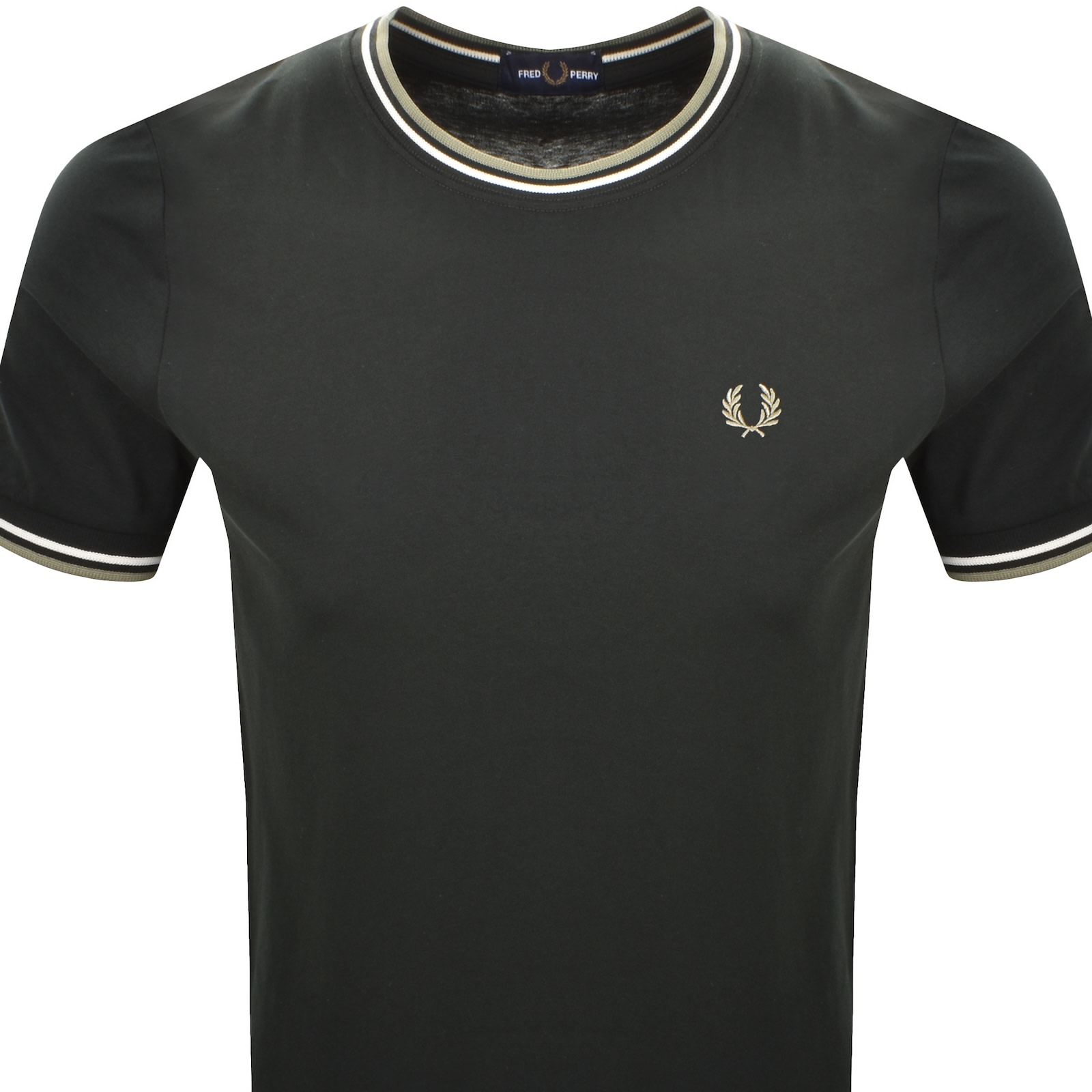 Fred Perry Twin Tipped Short Sleeved T Shirt Green