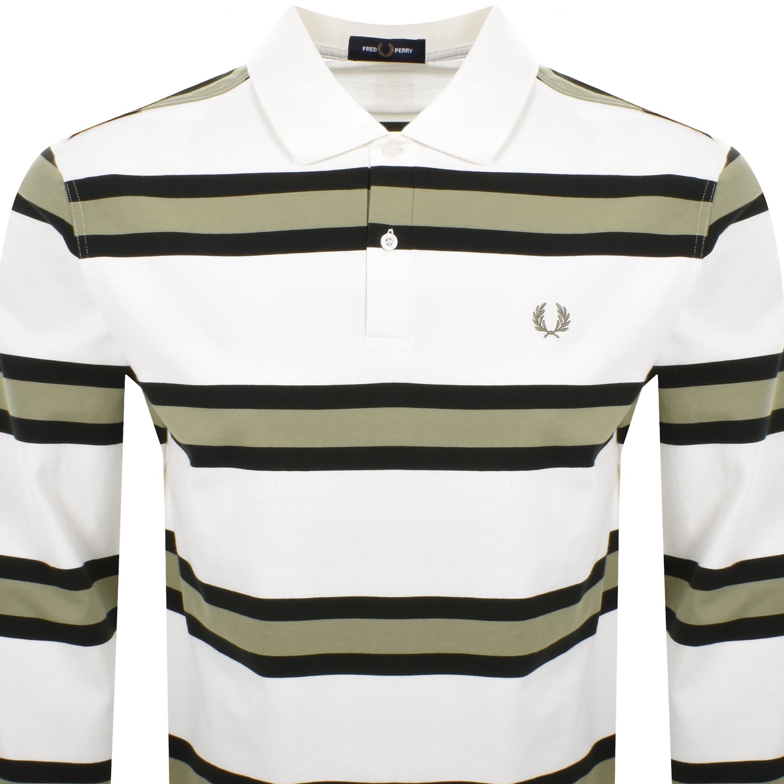 Fred Perry Stripe Polo T Shirt Cream