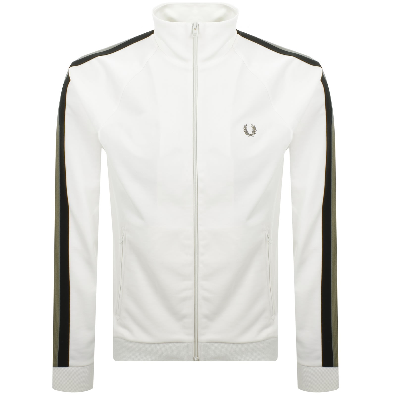 Fred Perry Two Colour Tape Track Jacket Cream