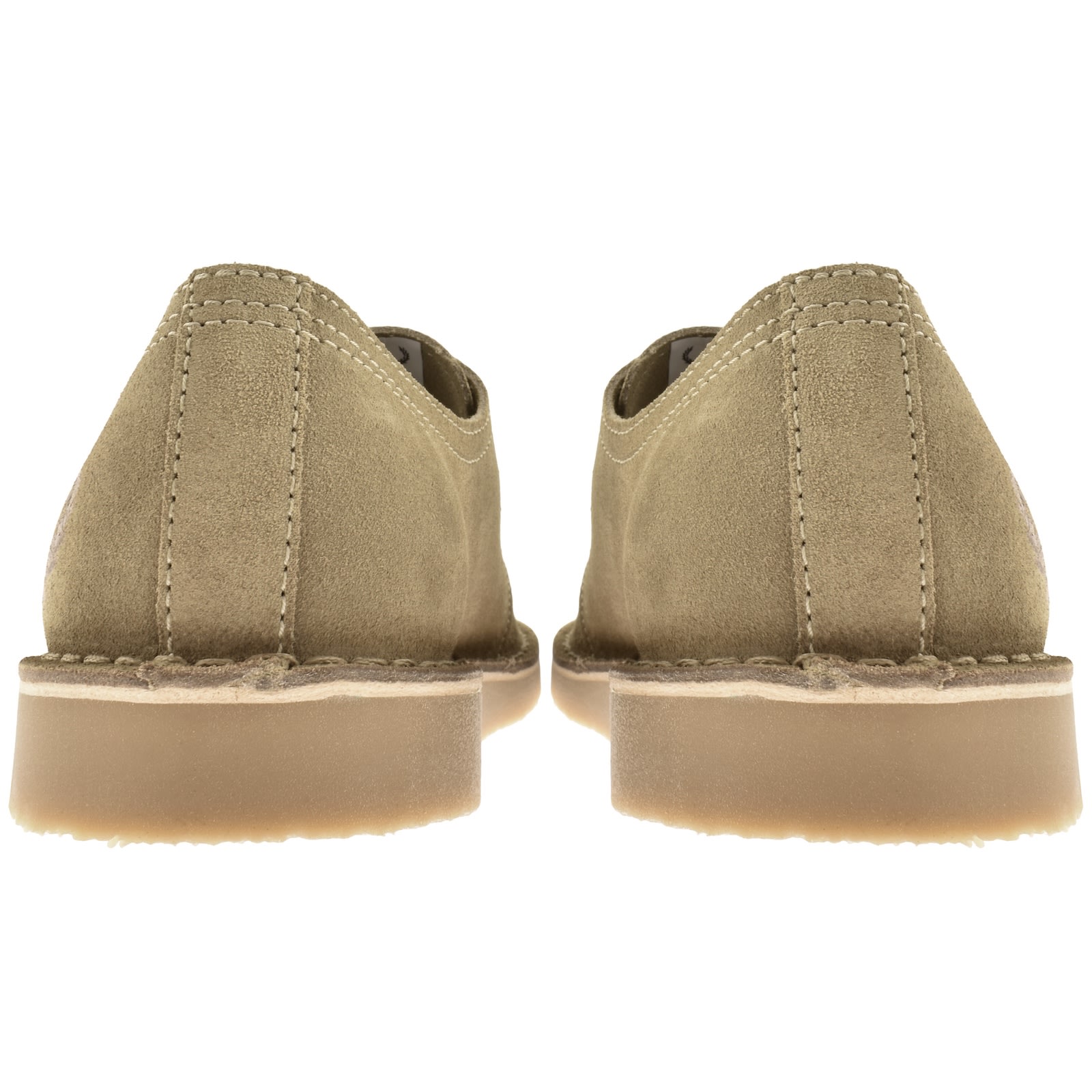 Fred Perry Khaki Linden Suede Derbys In Neutral