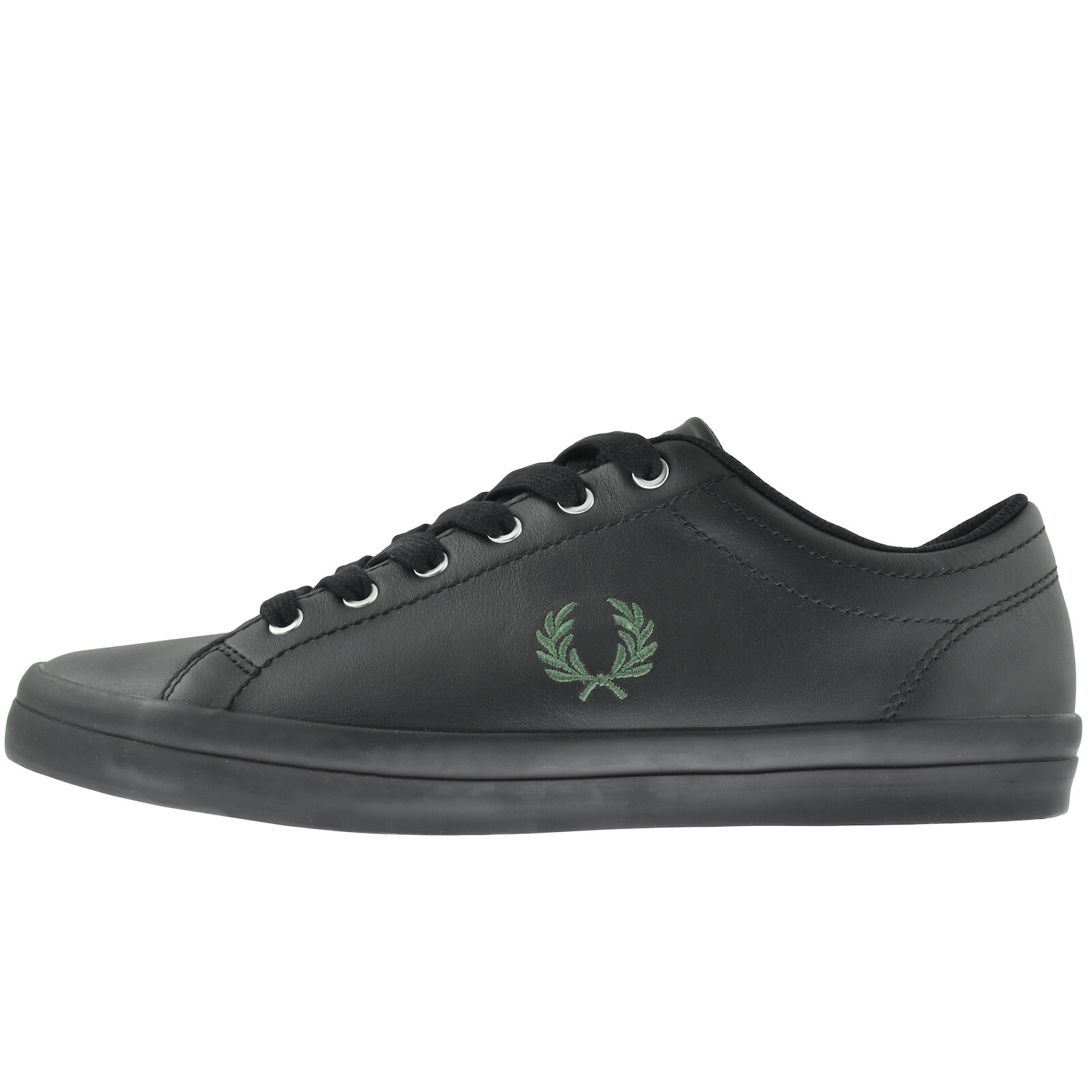 Fred Perry Baseline Leather Trainers Black