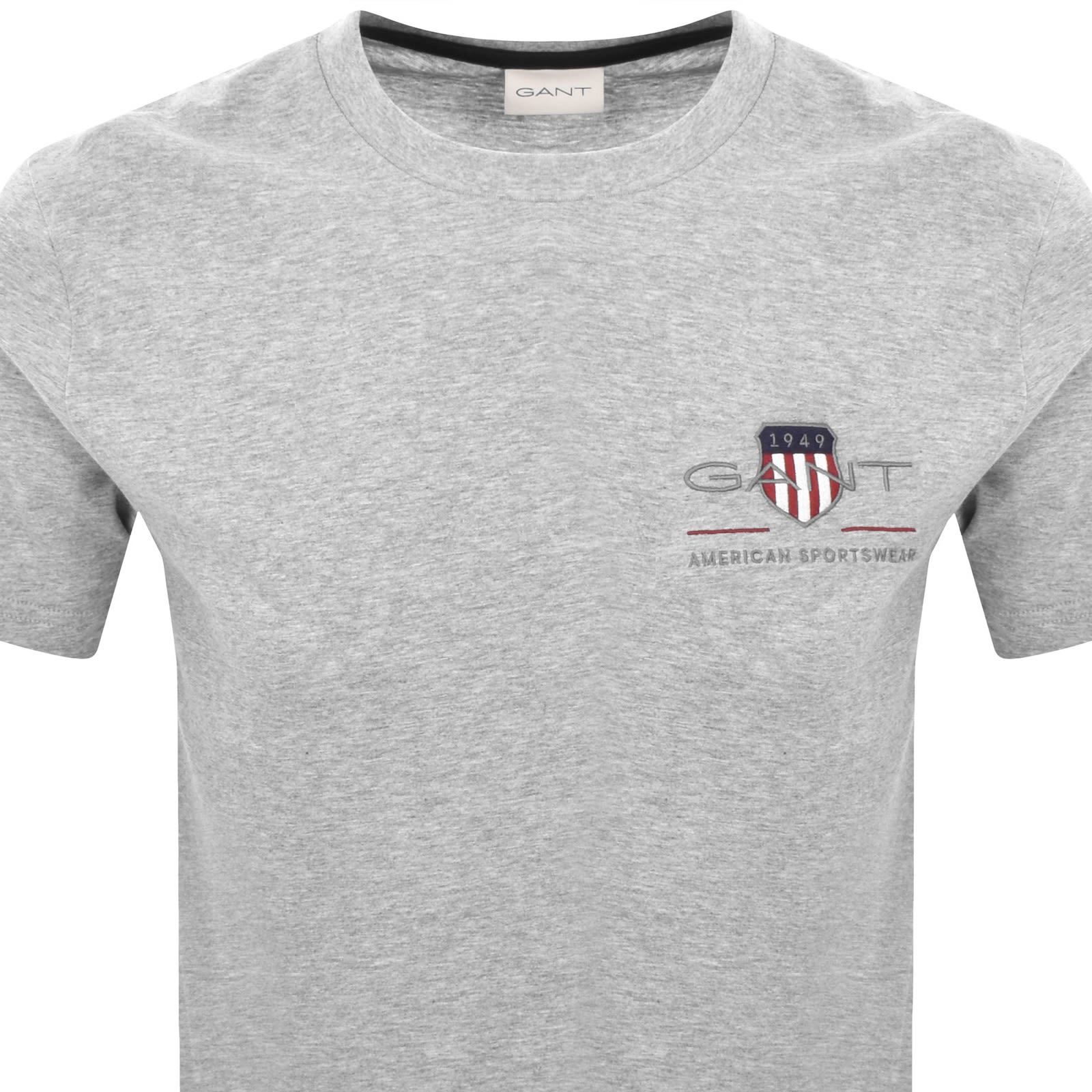 Gant Original Archive Shield T Shirt Grey In Gray