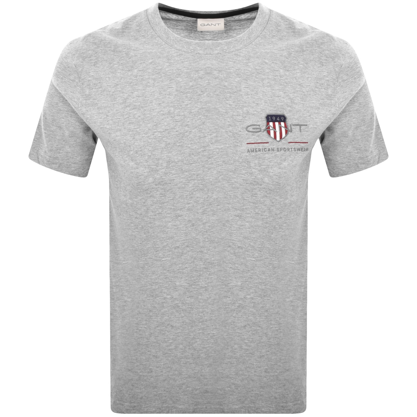 Gant Original Archive Shield T Shirt Grey In Gray