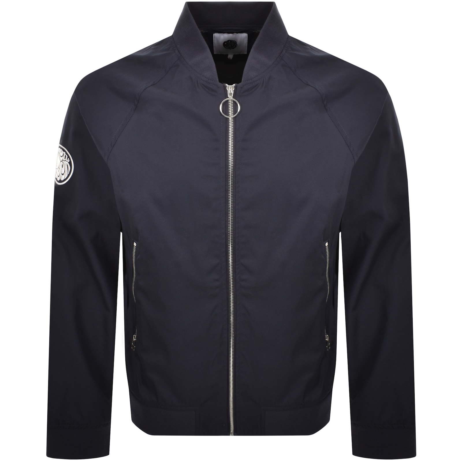 Pretty Green Altrincham Bomber Jacket Navy In Black