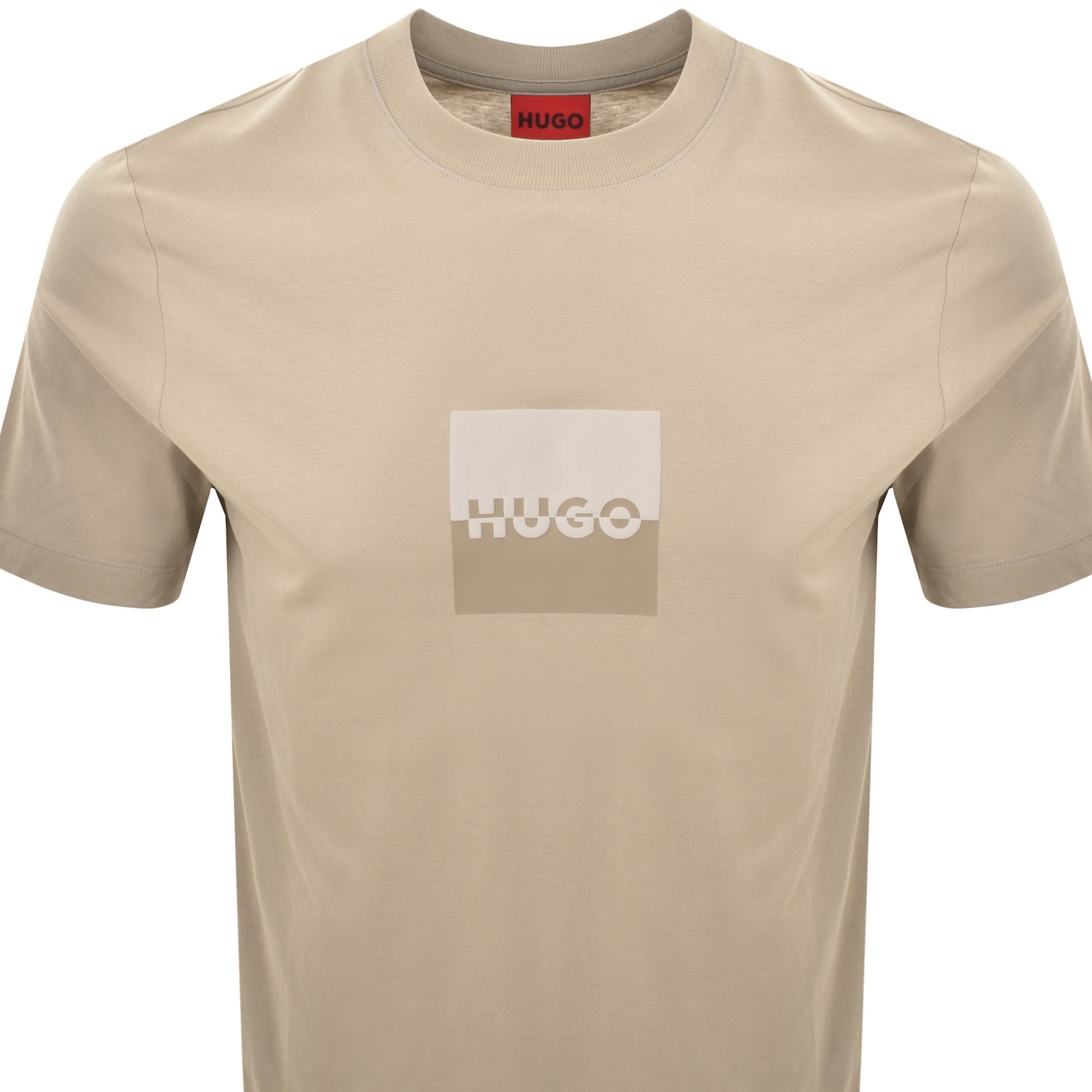 Hugo Boss Hugo Dusplit T Shirt Medium Beige In Neutral