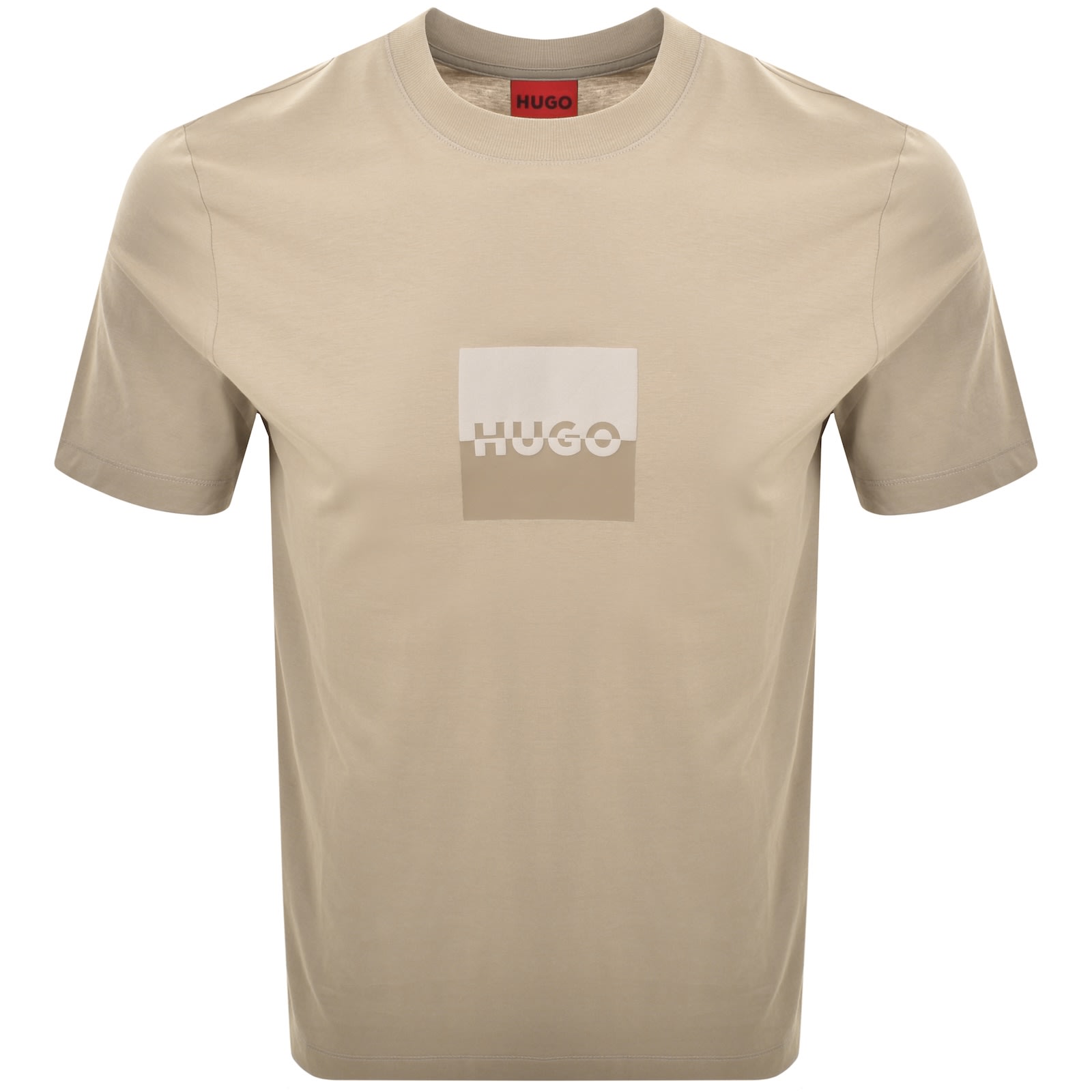 Hugo Boss Hugo Dusplit T Shirt Medium Beige In Neutral