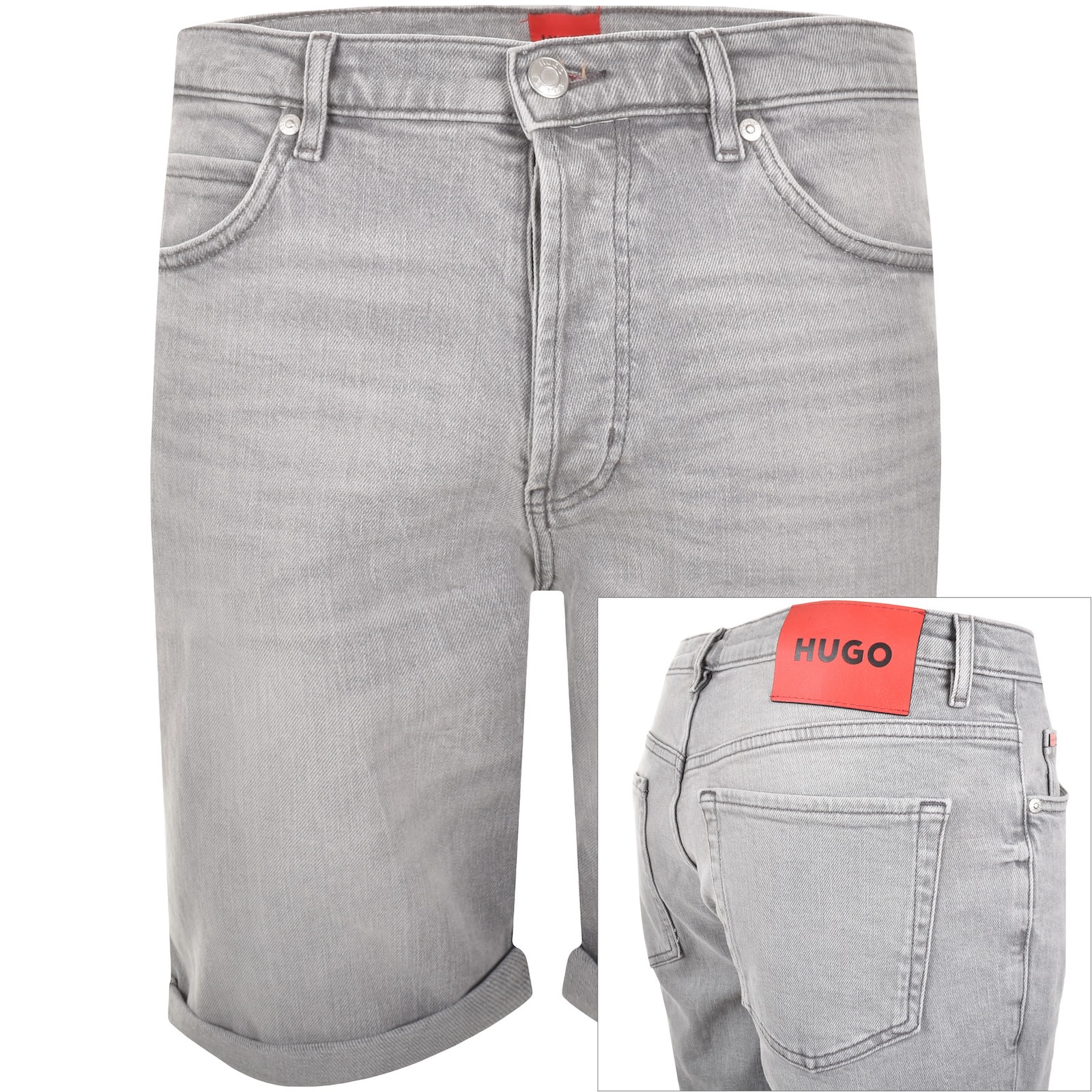 Hugo Boss Hugo 634 Denim Shorts Medium Grey In Gray