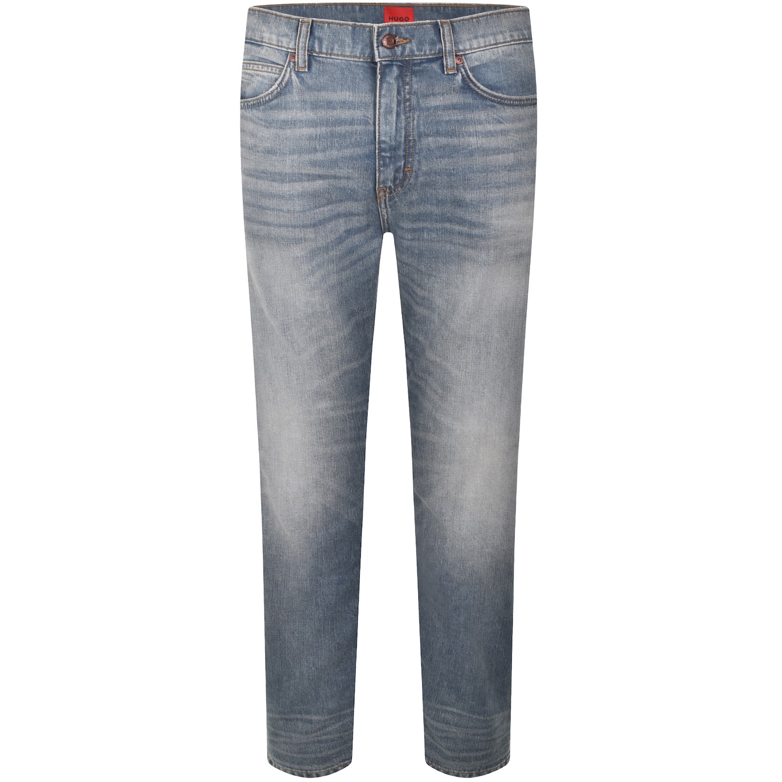 Hugo Boss Hugo 708 Slim Fit Jeans Mid Wash Blue In Blue