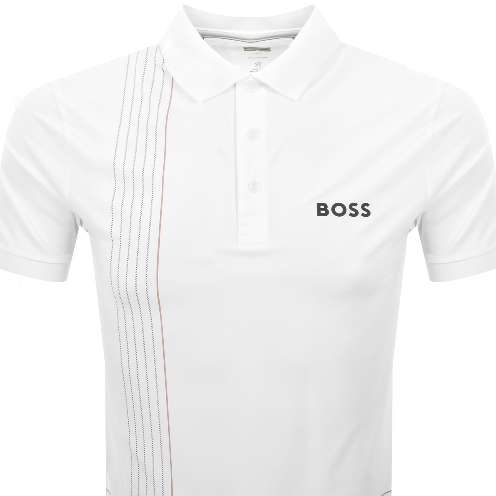 Shop Boss Athleisure Boss Check Toc Polo T Shirt White