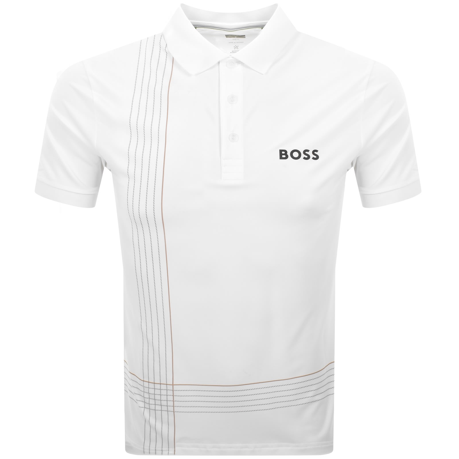Shop Boss Athleisure Boss Check Toc Polo T Shirt White