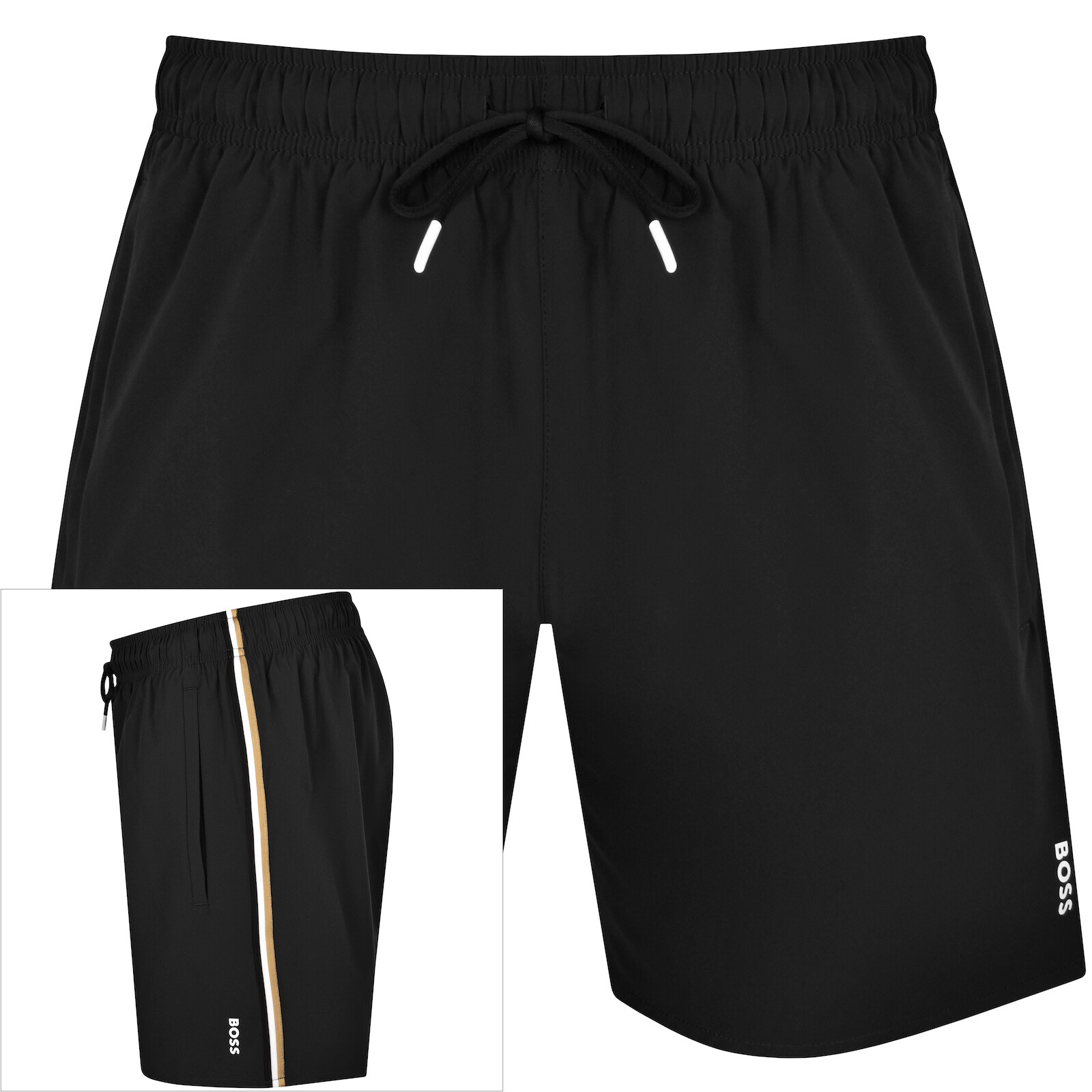 Hugo Boss Boss Iconic Swim Shorts Black In Animal Print