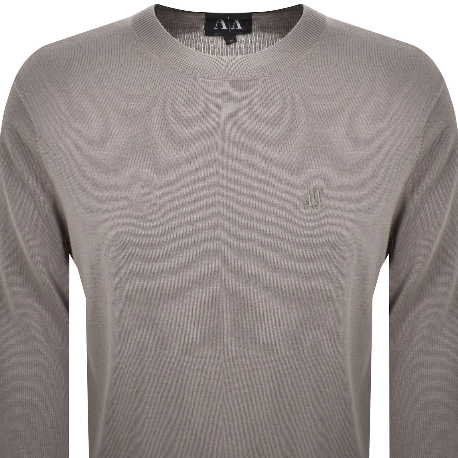 Armani Exchange Knit Jumper Driftwood Brown In Brown