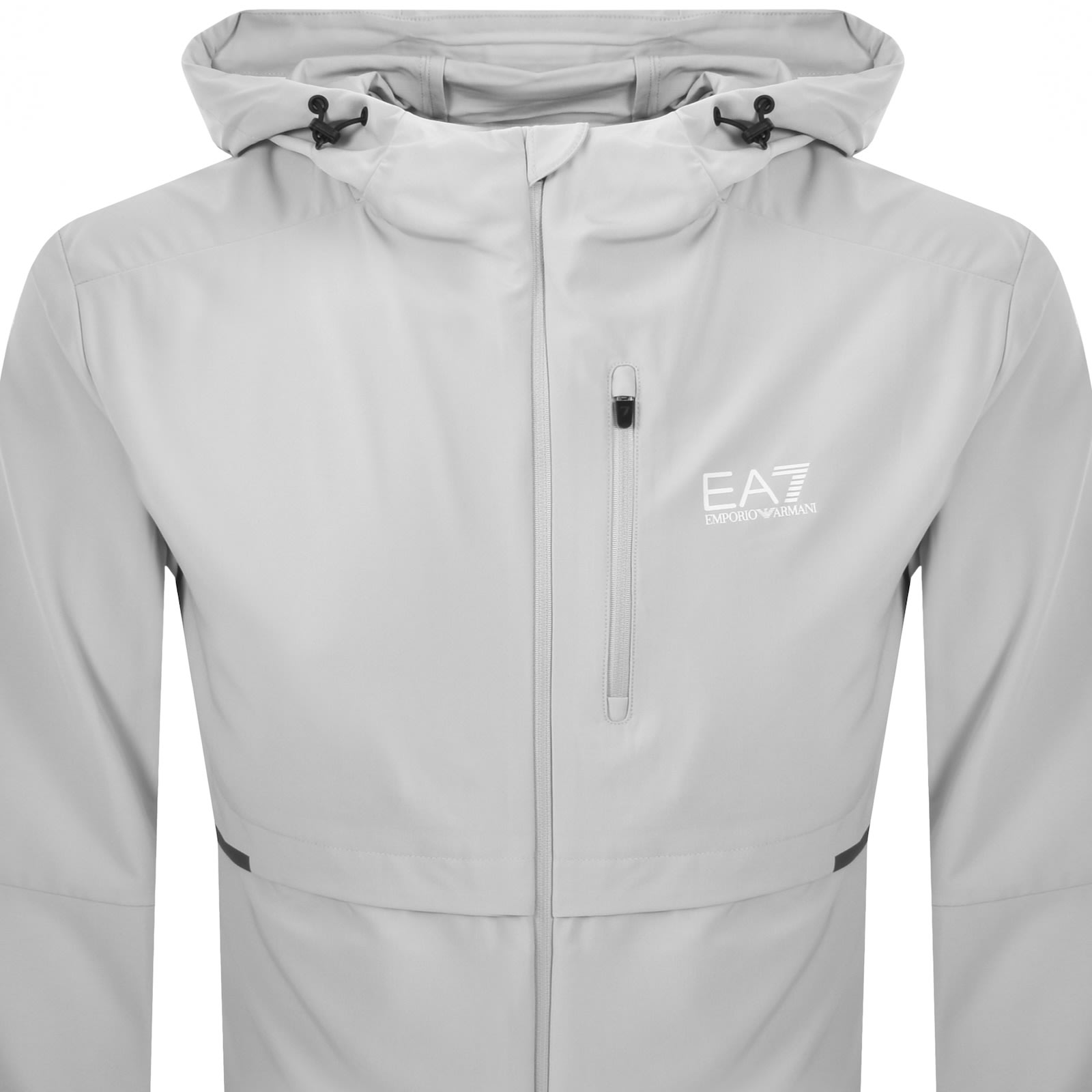 Ea7 Emporio Armani Logo Jacket Grey In Gray