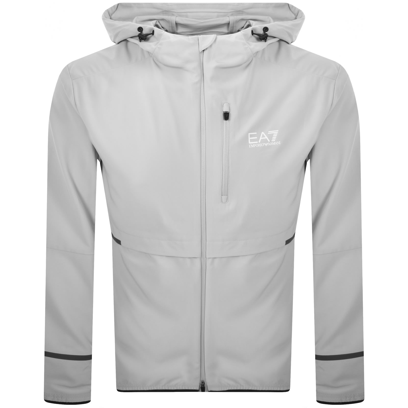 Ea7 Emporio Armani Logo Jacket Grey In Gray