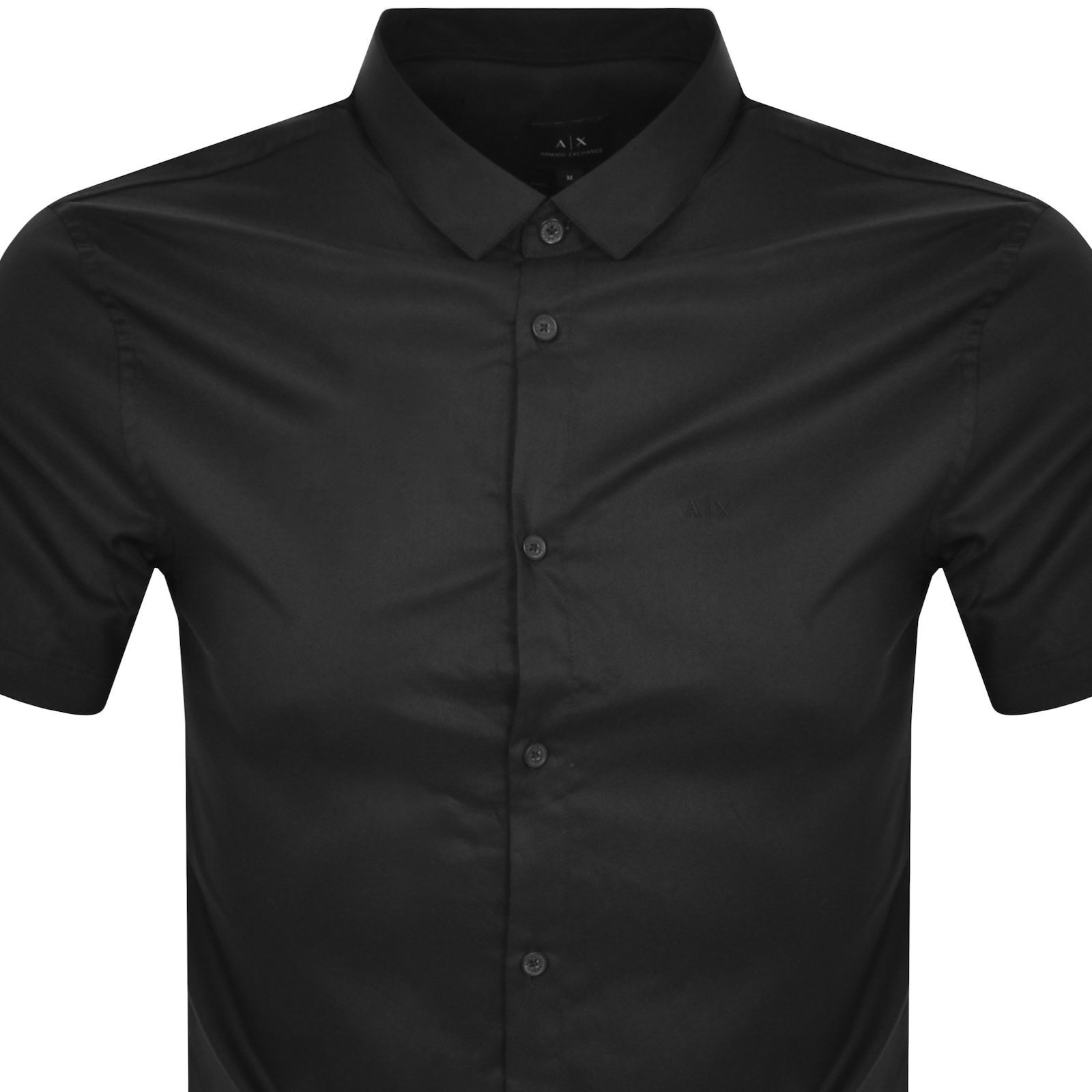 Armani Exchange Slim Fit Short Sleeved Shirt Navy