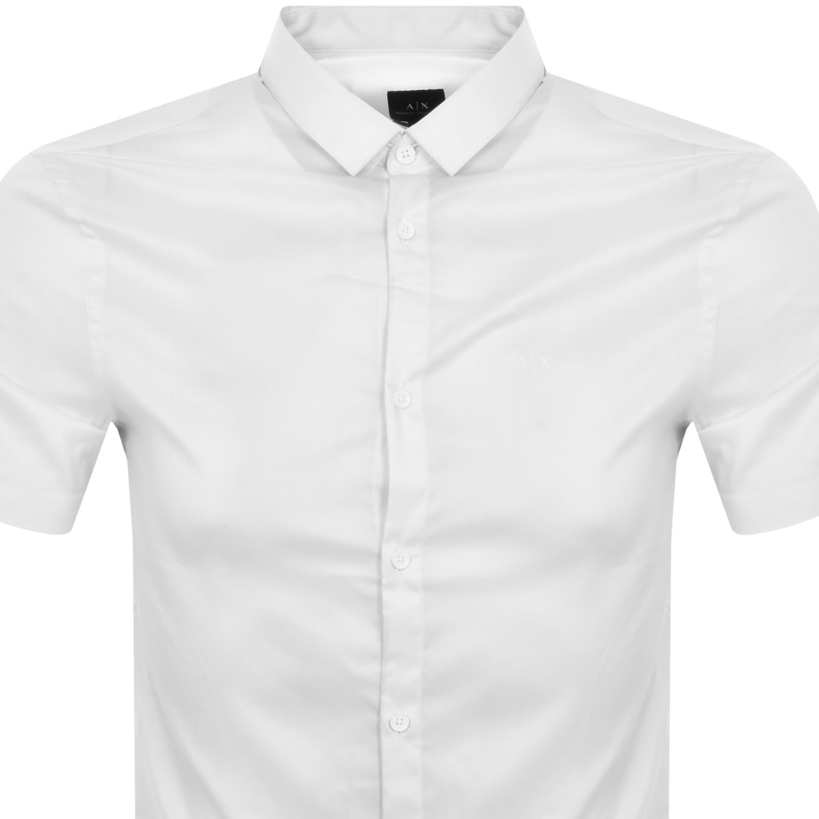 Armani Exchange Short Sleeved Shirt White In White