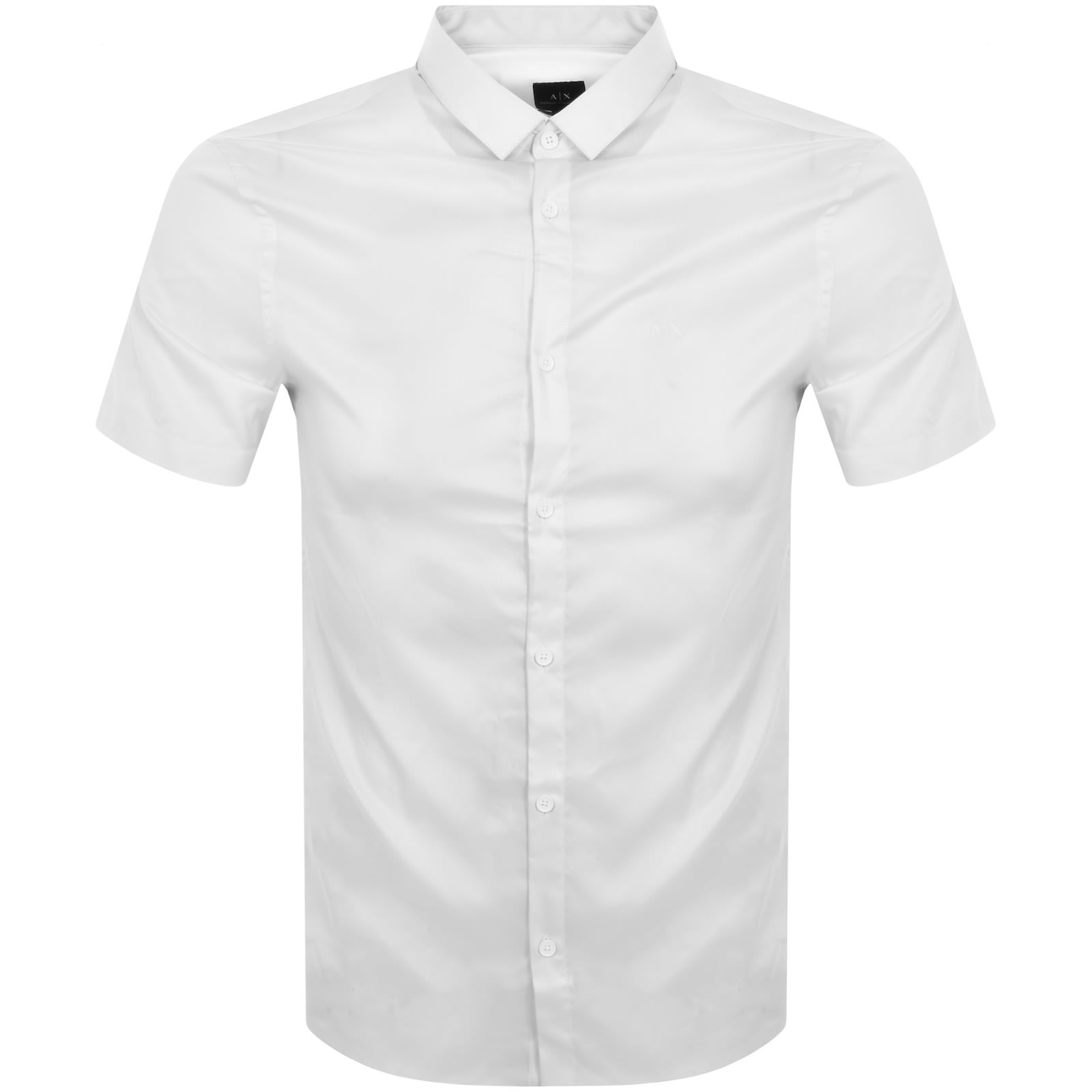 Armani Exchange Short Sleeved Shirt White In White