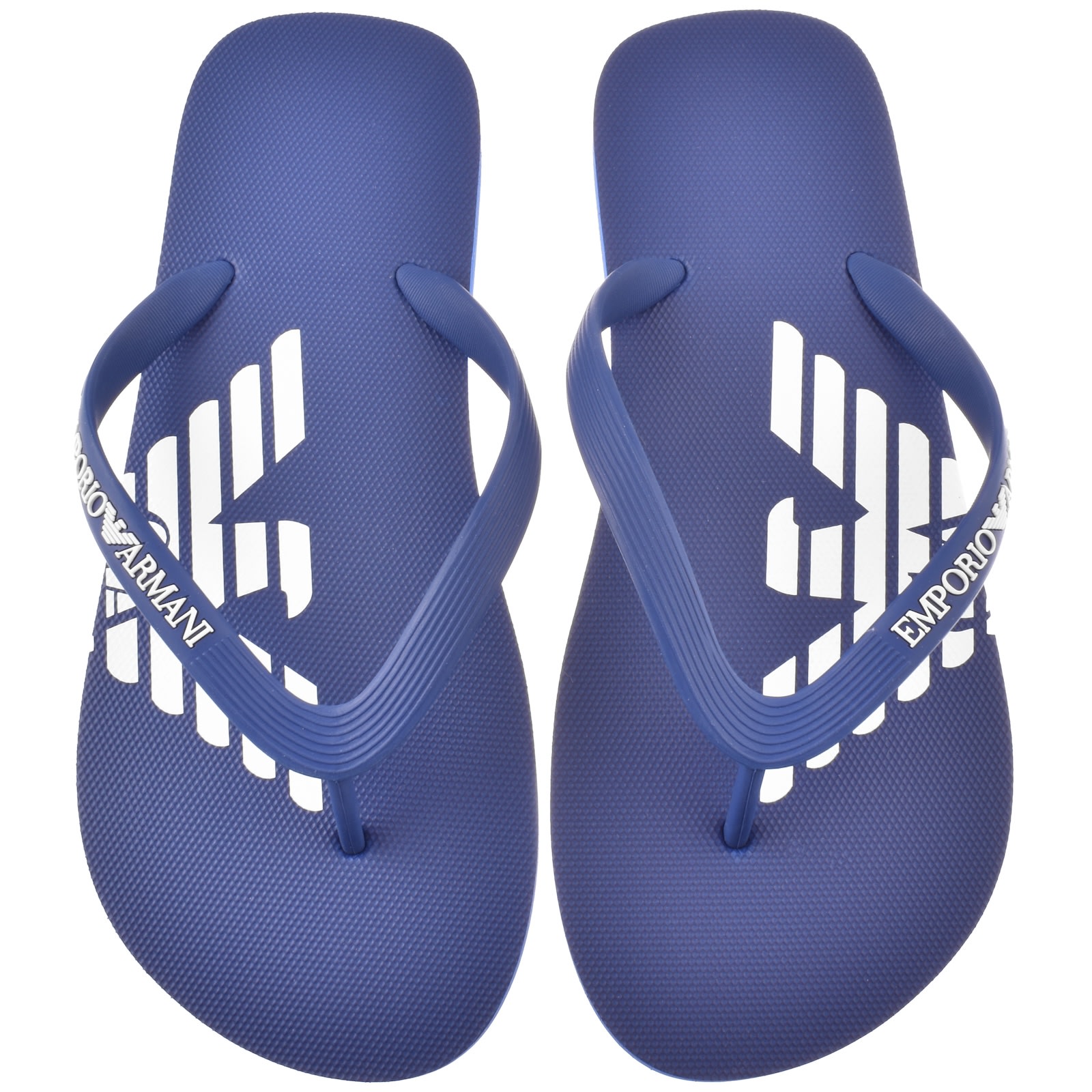 Armani Collezioni Emporio Armani Logo Flip Flops Blue