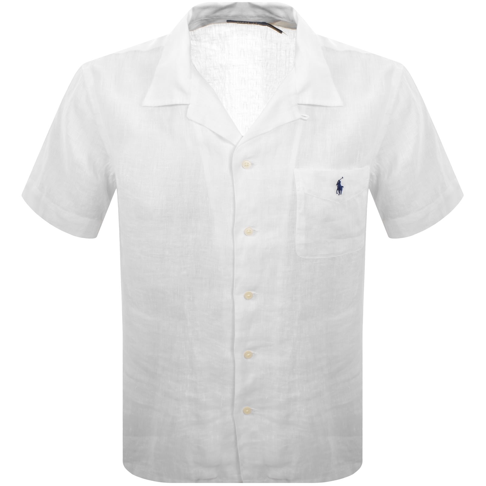 Ralph Lauren Linen Short Sleeve Shirt White
