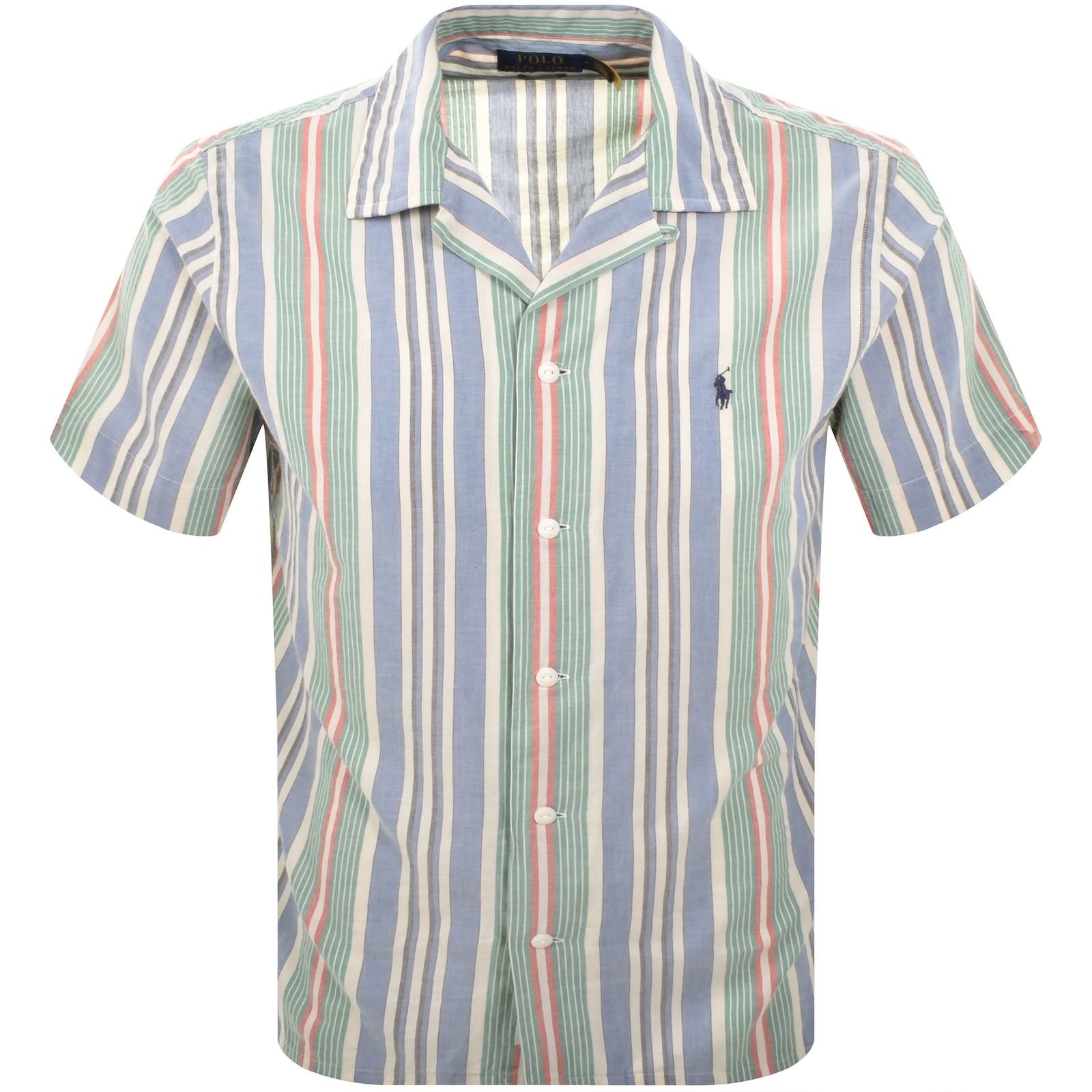 Ralph Lauren Striped Short Sleeve Shirt In Multi