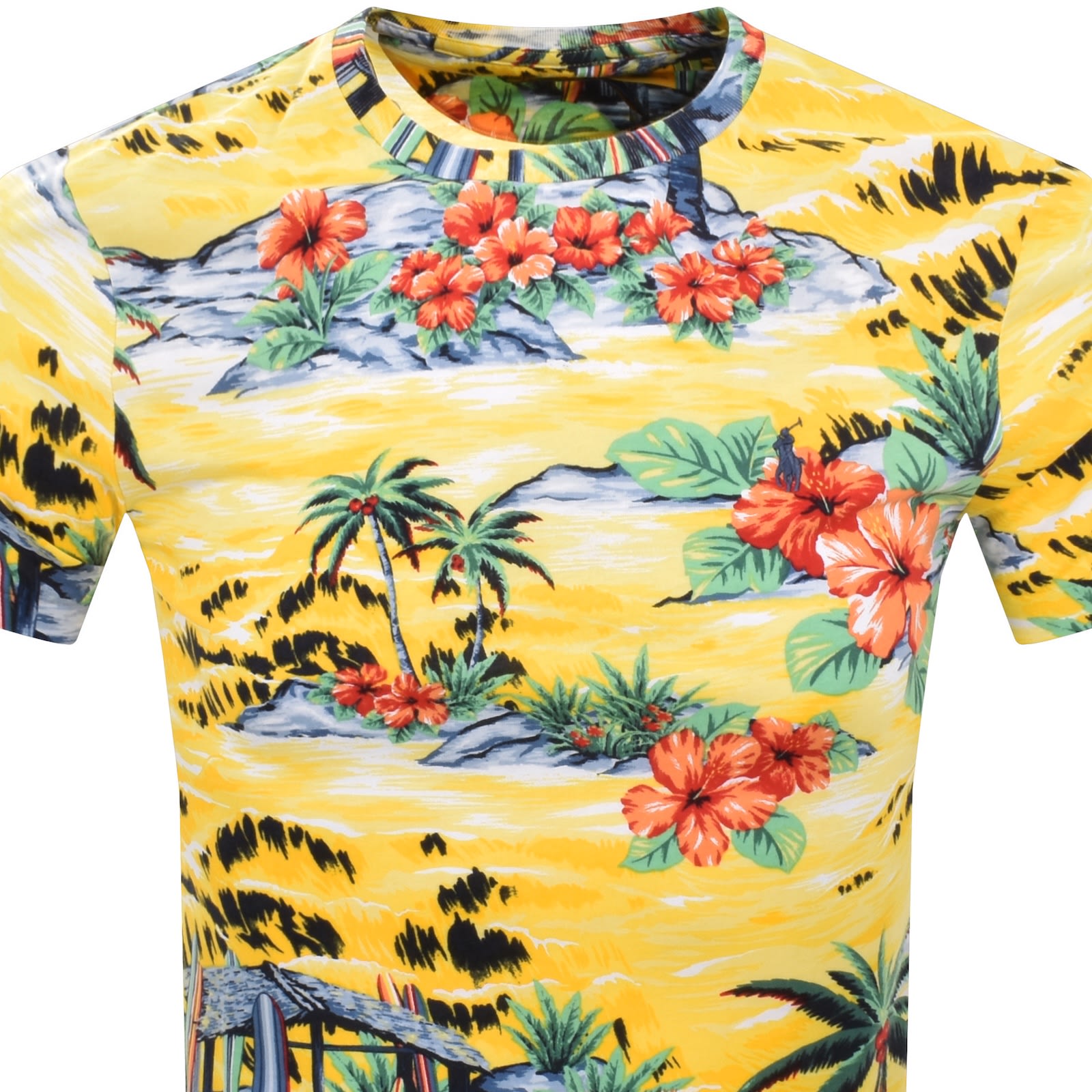 Ralph Lauren Surf Shack Scenic T Shirt Yellow In Multi