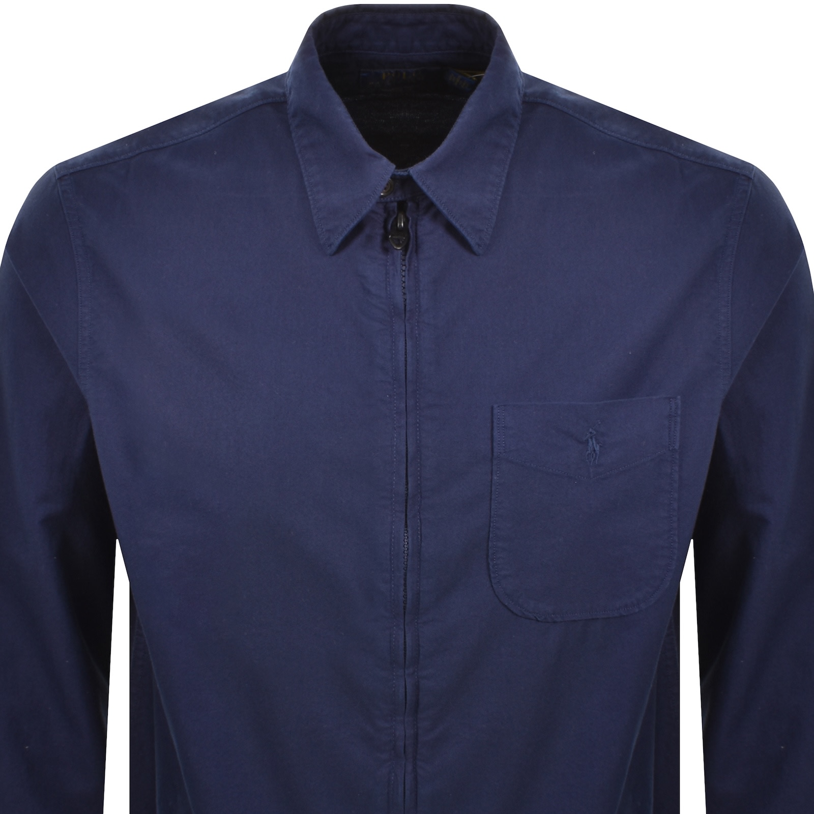 Ralph Lauren Logo Overshirt Navy In Blue