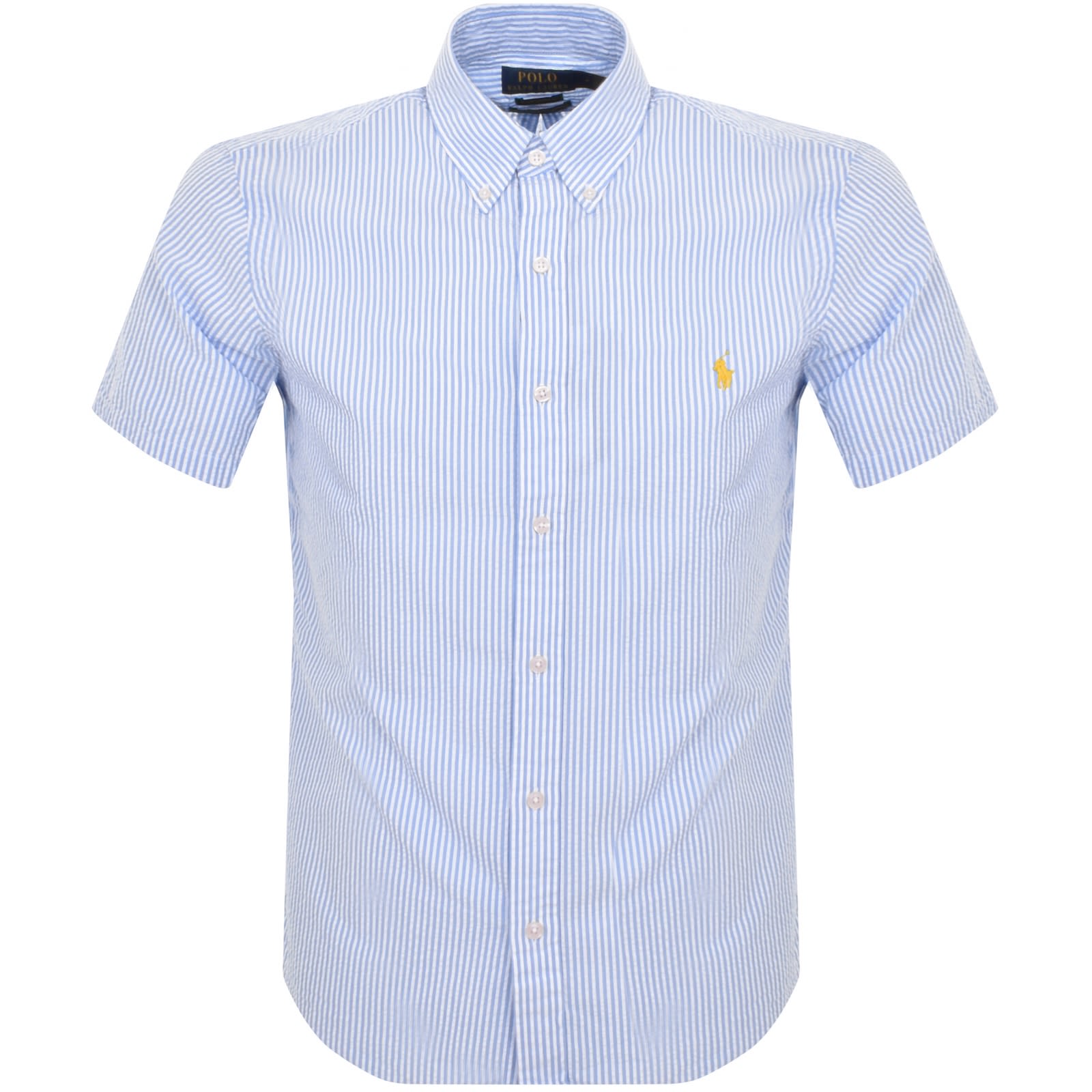 Ralph Lauren Stripe Short Sleeve Shirt Blue In Blue