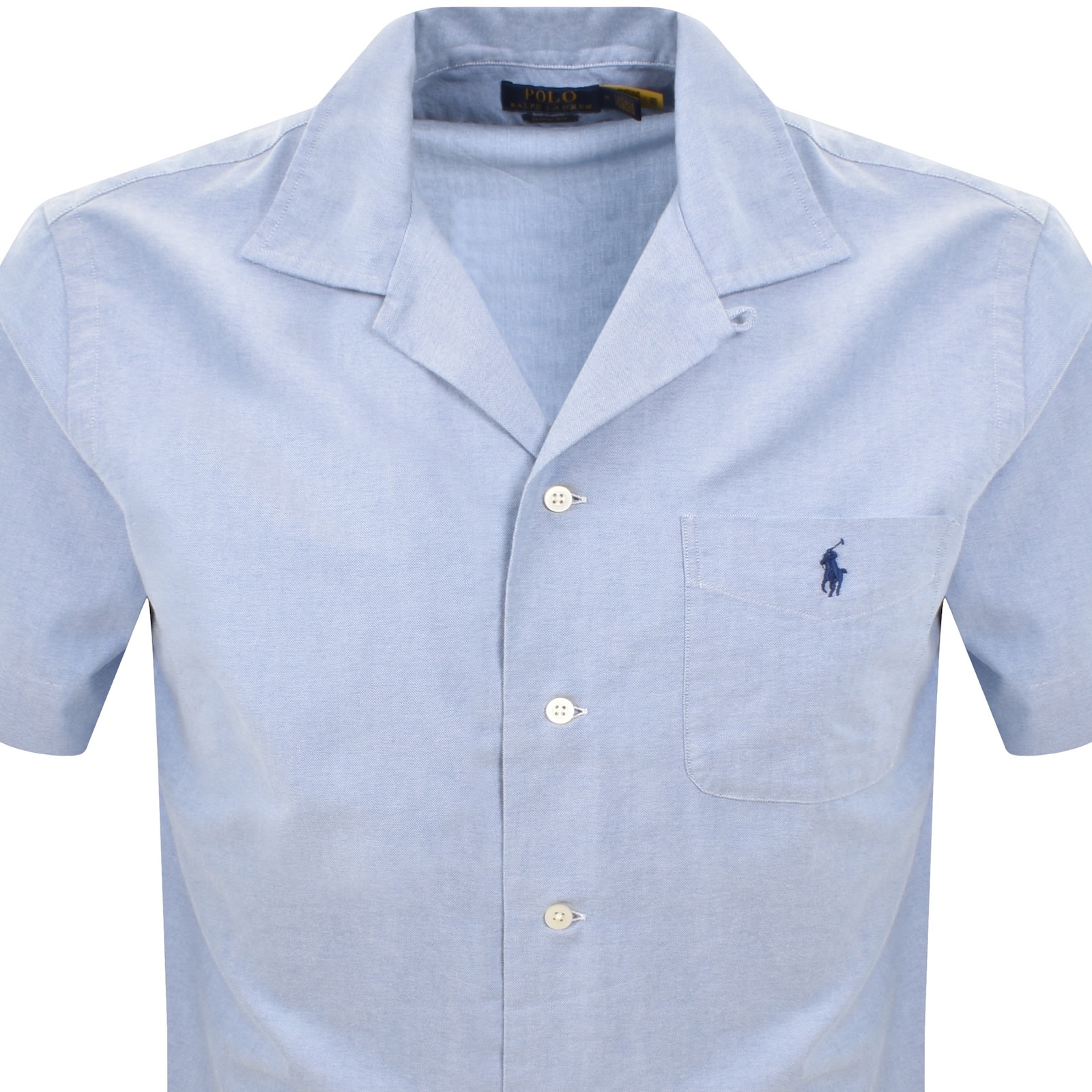 Ralph Lauren Classic Fit Short Sleeve Shirt Blue In Blue