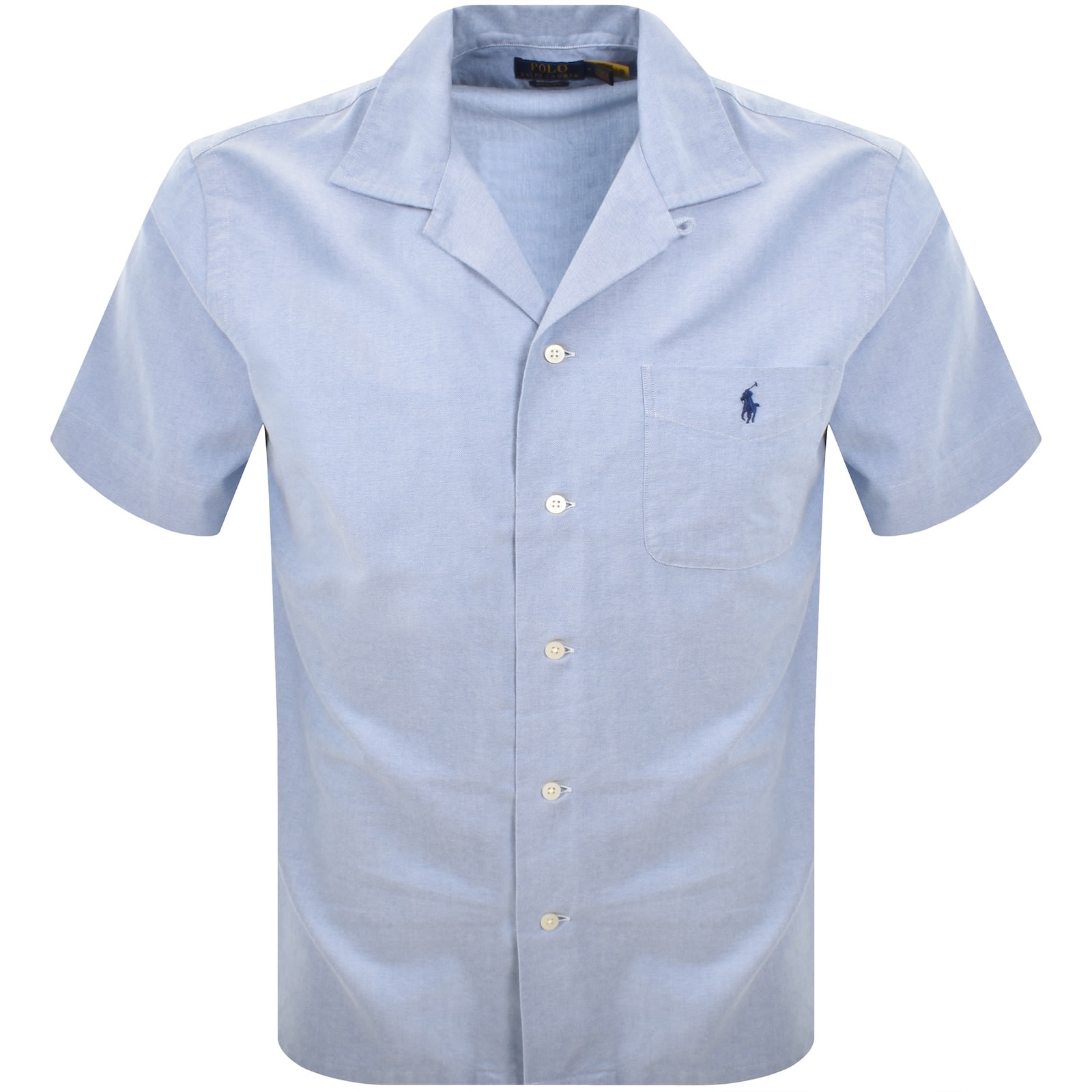 Ralph Lauren Classic Fit Short Sleeve Shirt Blue In Blue