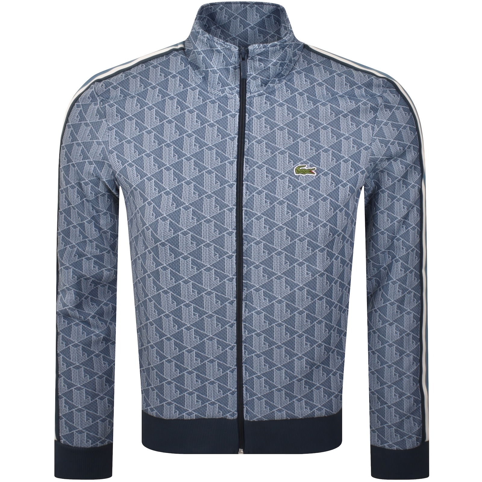 Lacoste Full Zip Sweatshirt Blue In Blue