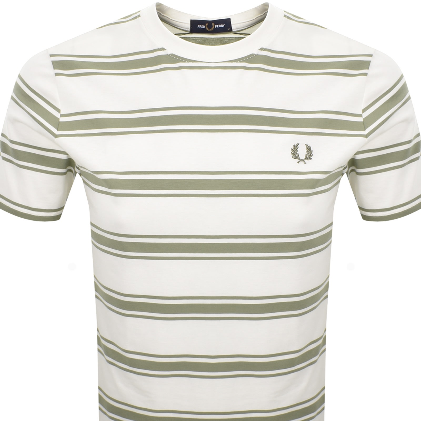 Fred Perry Sport Fine Stripe T Shirt Cream In White