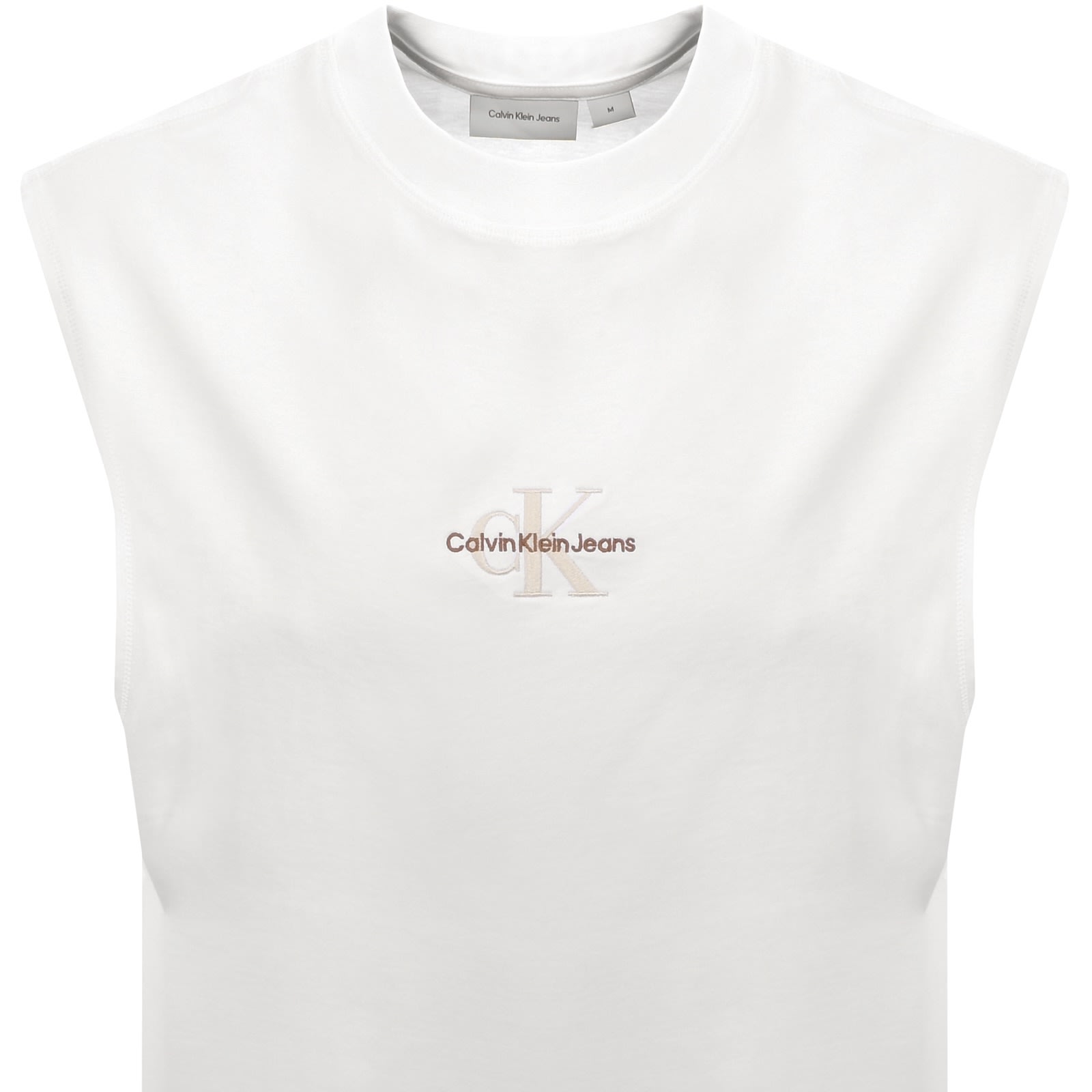 Calvin Klein Jeans Relaxed Fit Logo Vest White