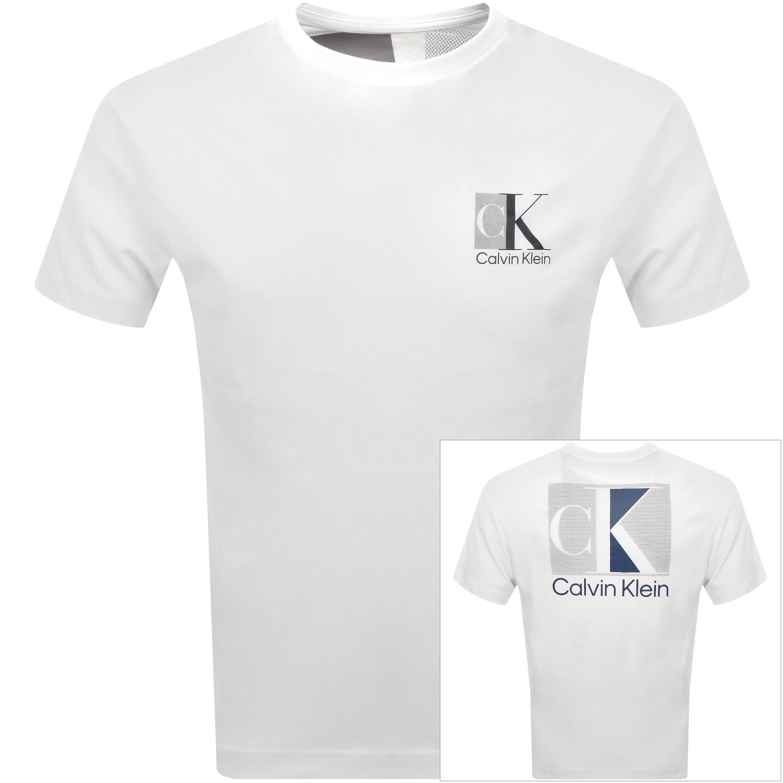 Calvin Klein Abstract Logo T Shirt White In White