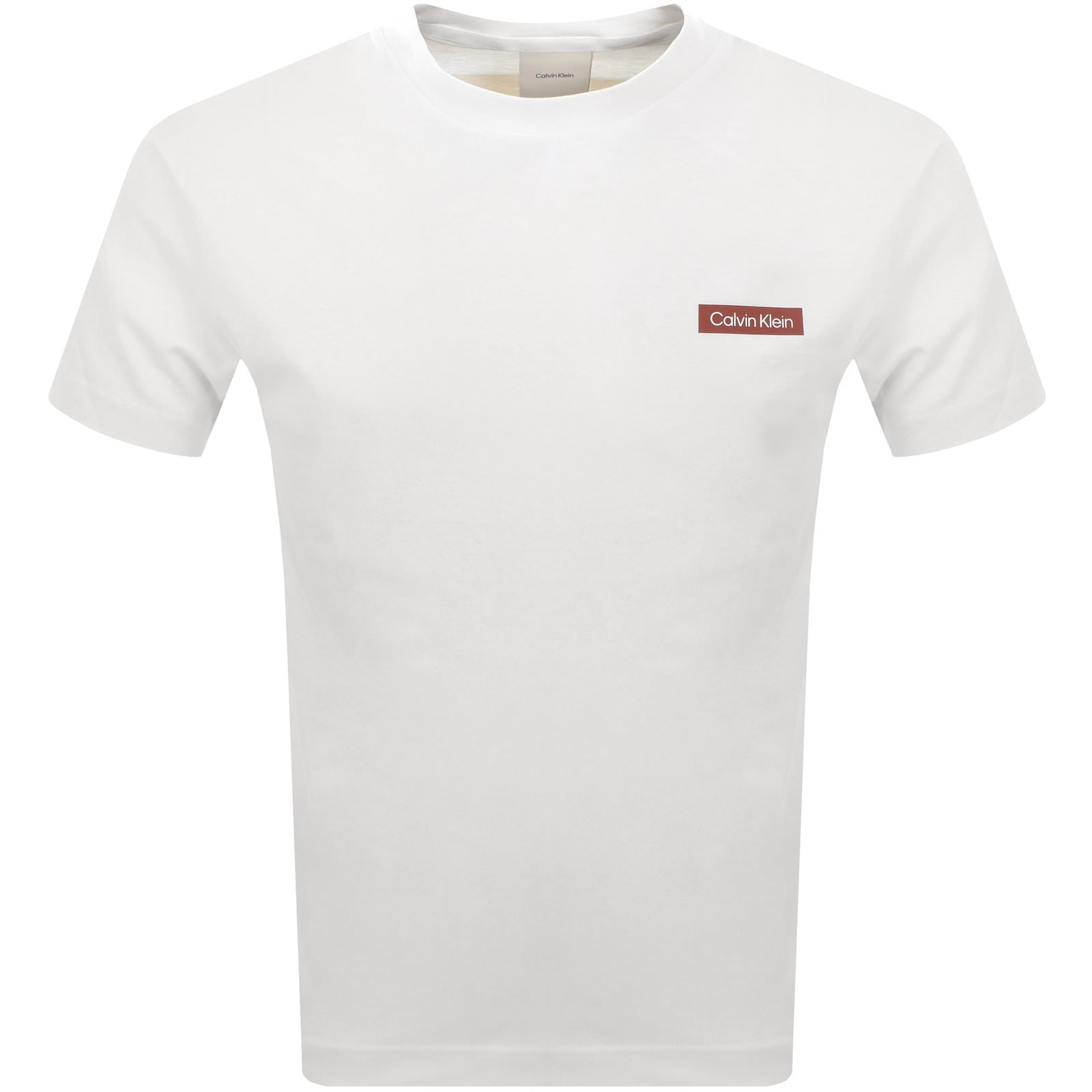 Calvin Klein Overlay Print T Shirt White In White