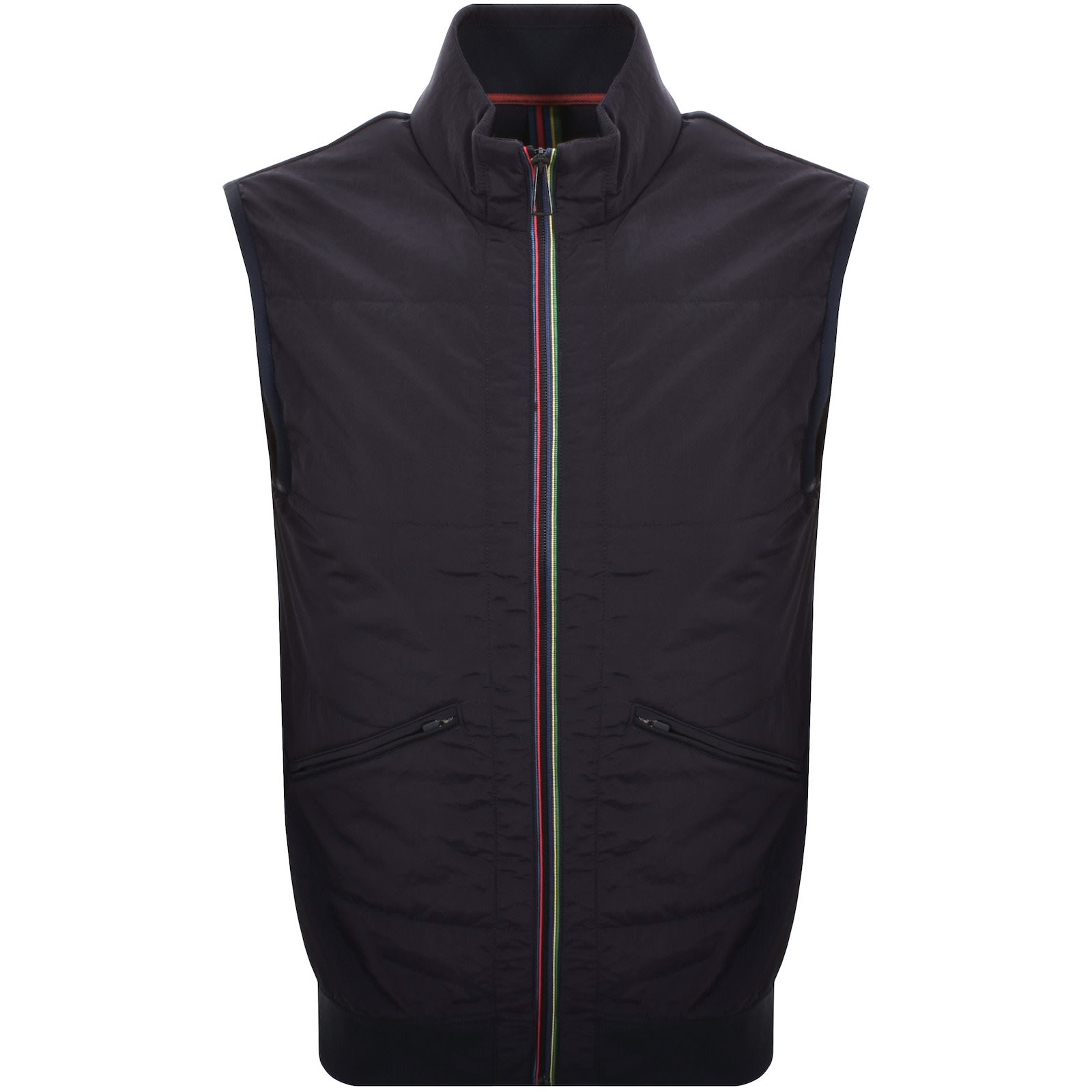 Paul Smith Mix Media Gilet Navy In Black