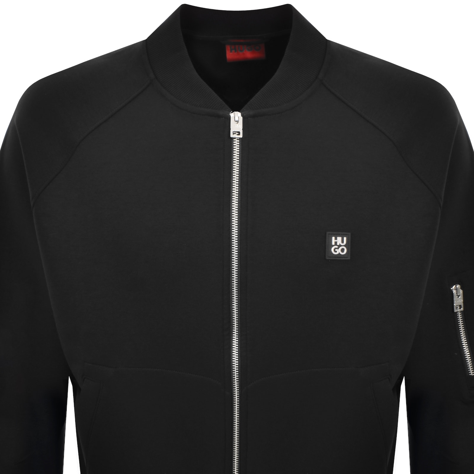 Hugo Boss Hugo Dargenzip Full Zip Sweatshirt Black In Black