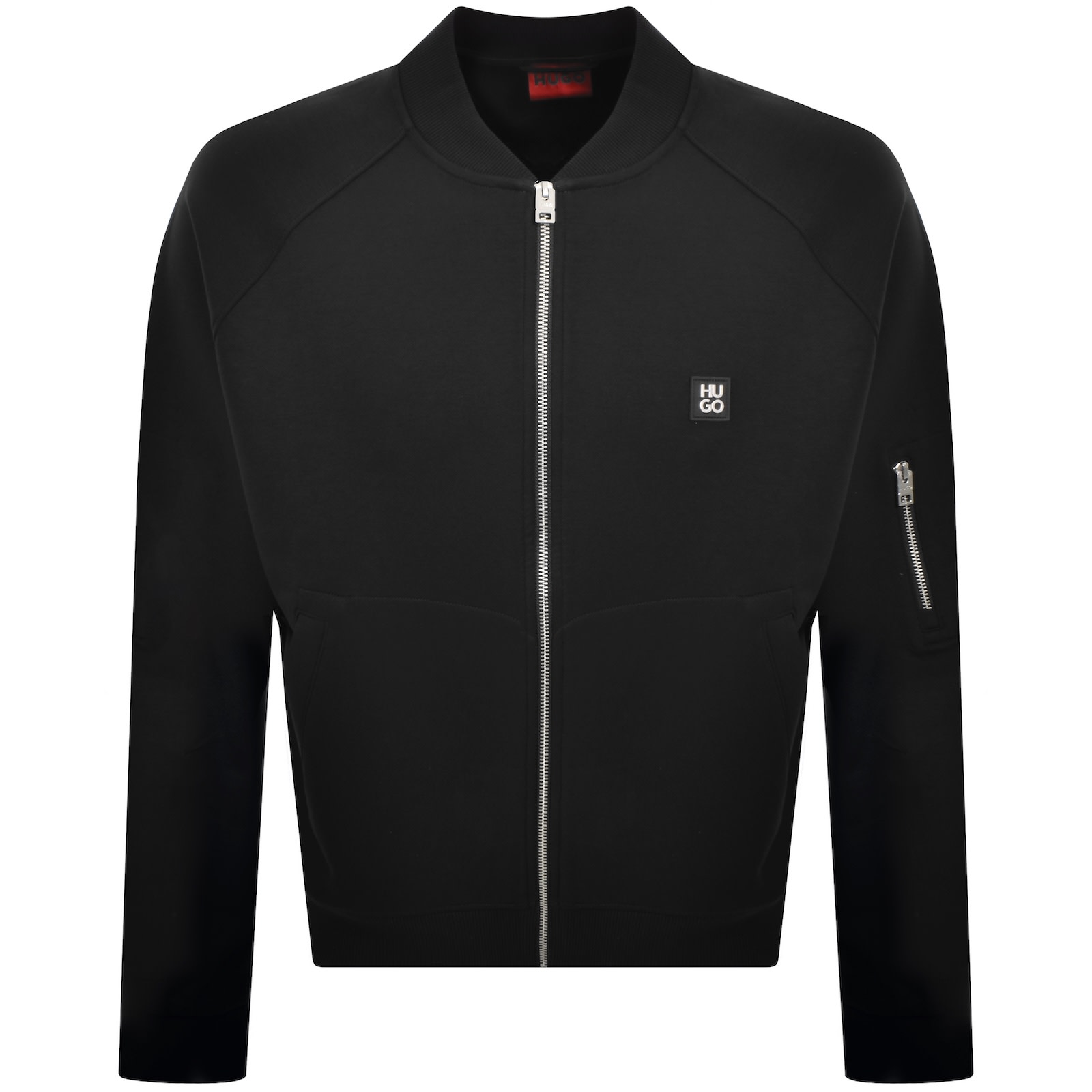 Hugo Boss Hugo Dargenzip Full Zip Sweatshirt Black In Black