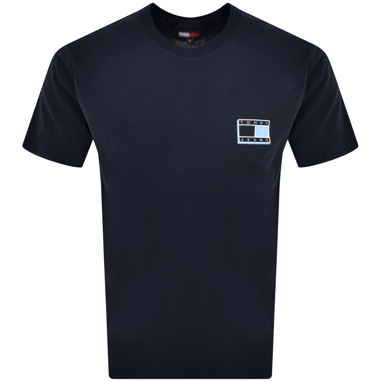 Tommy Jeans Slim Pop Flag Logo T Shirt Black