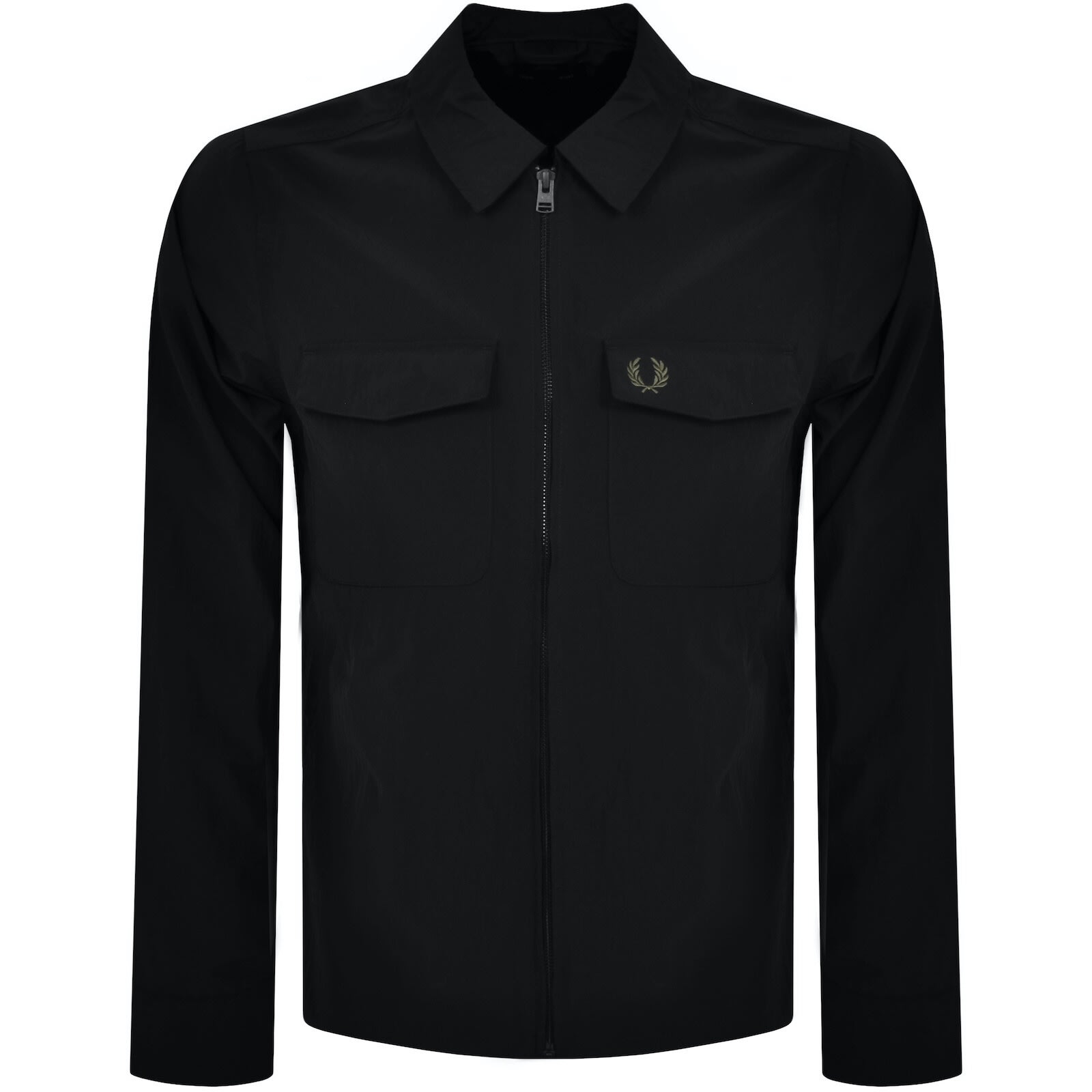 Fred Perry Zip Pocket Overshirt Black