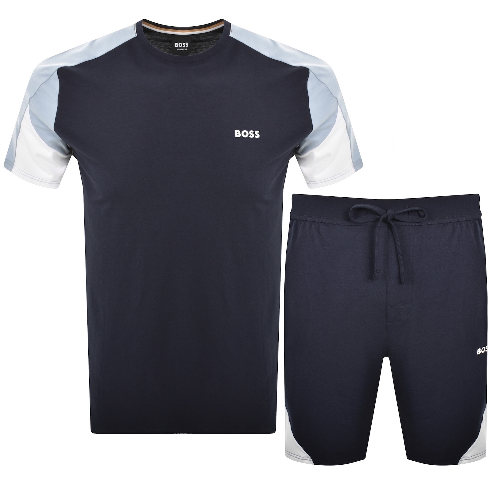 Hugo Boss Boss Balance T Shirt And Short Set Navy In Blue