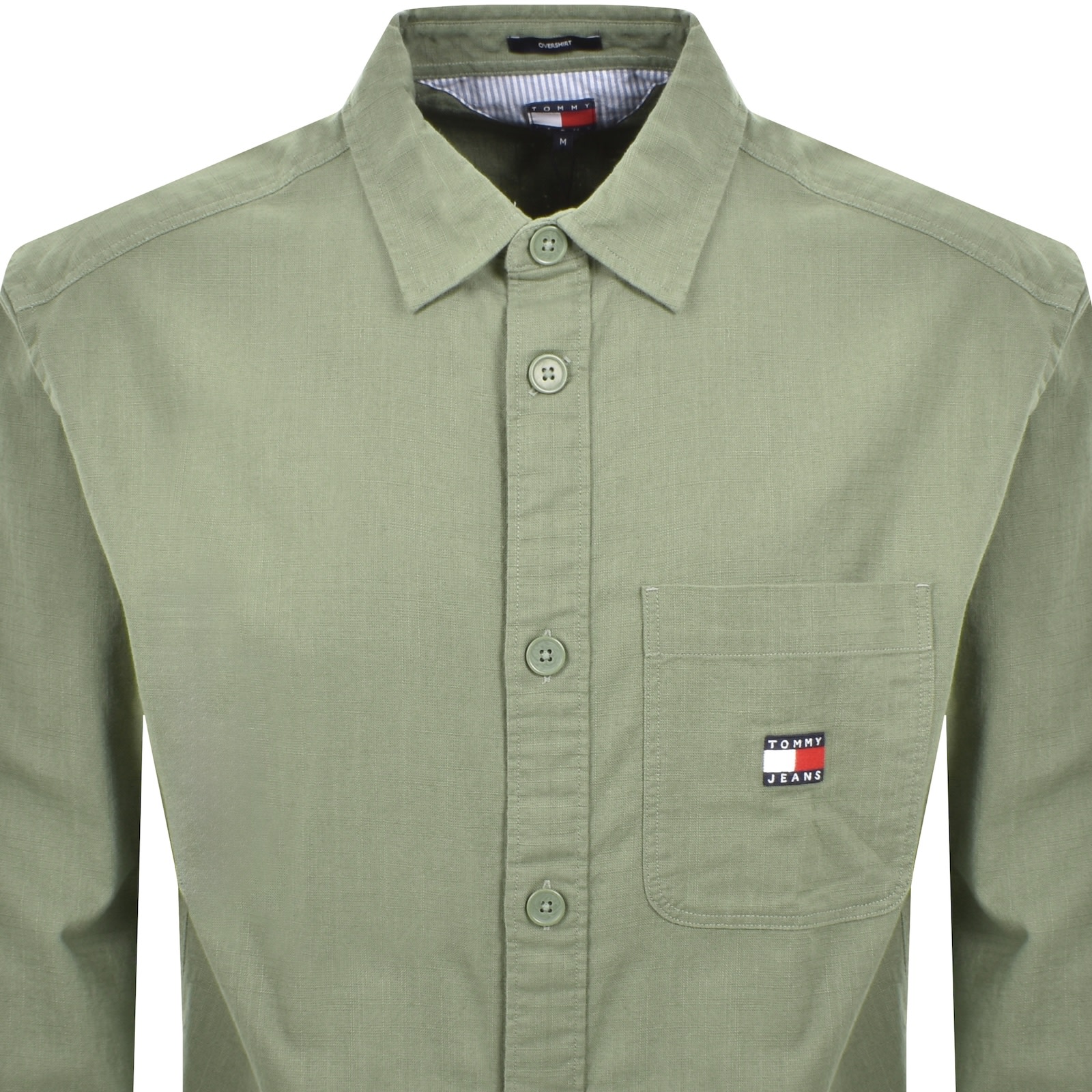 Tommy Jeans Slub Overshirt Green