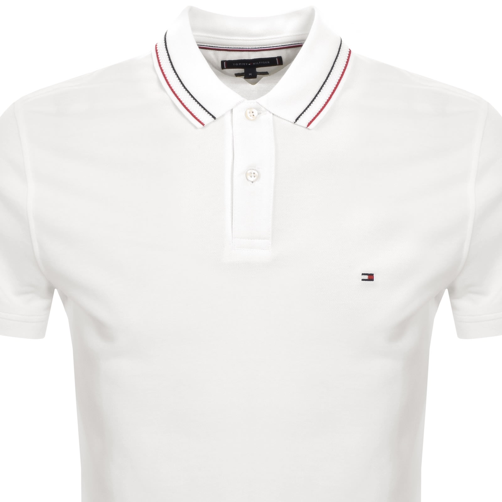 Tommy Hilfiger Placket Interest Polo White