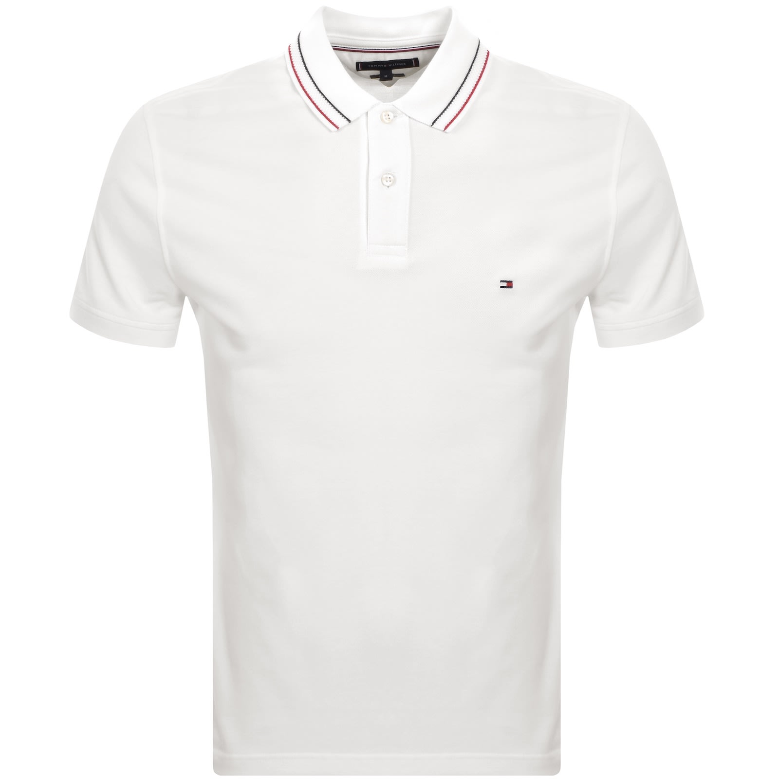 Tommy Hilfiger Placket Interest Polo White