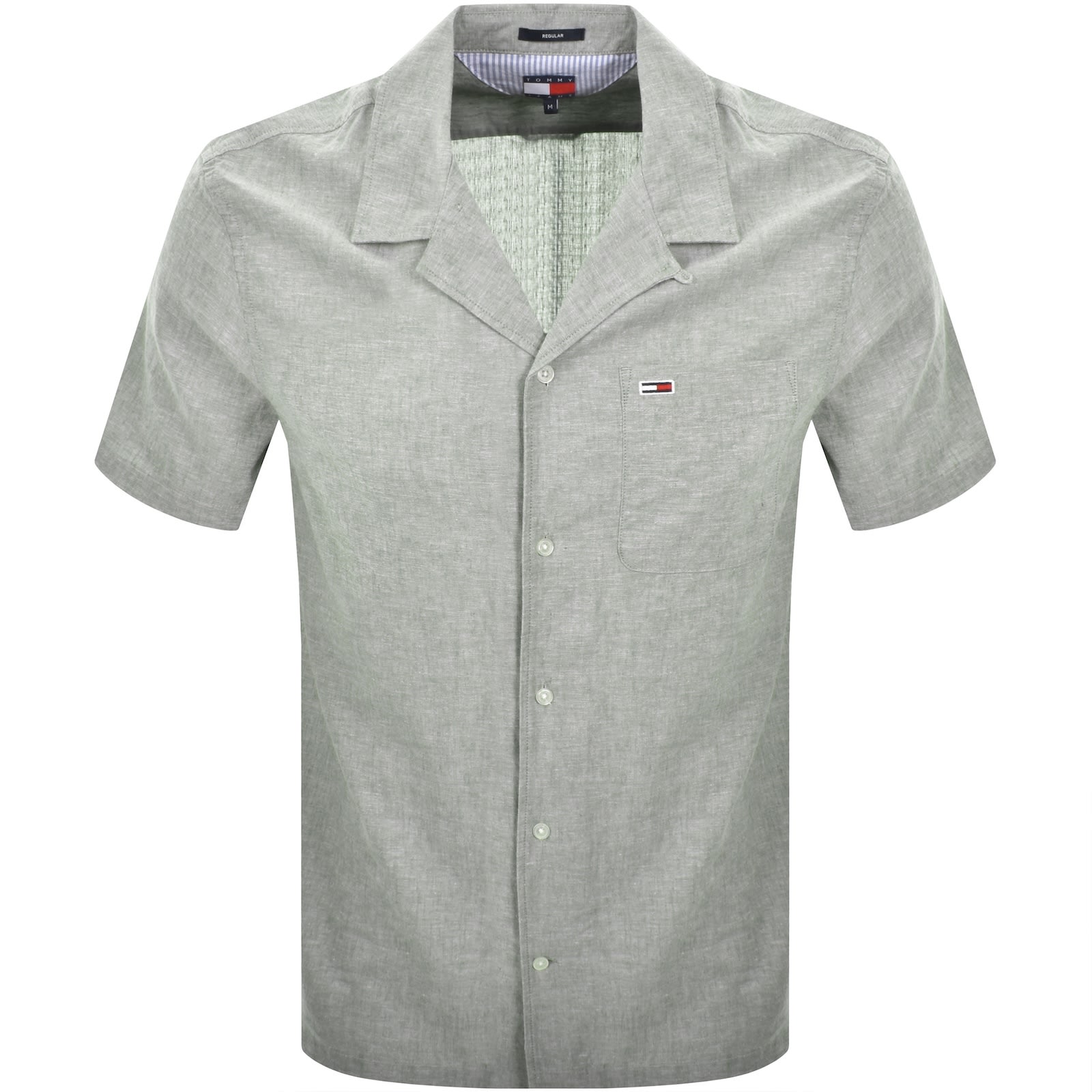 Tommy Jeans Camp Shirt Green