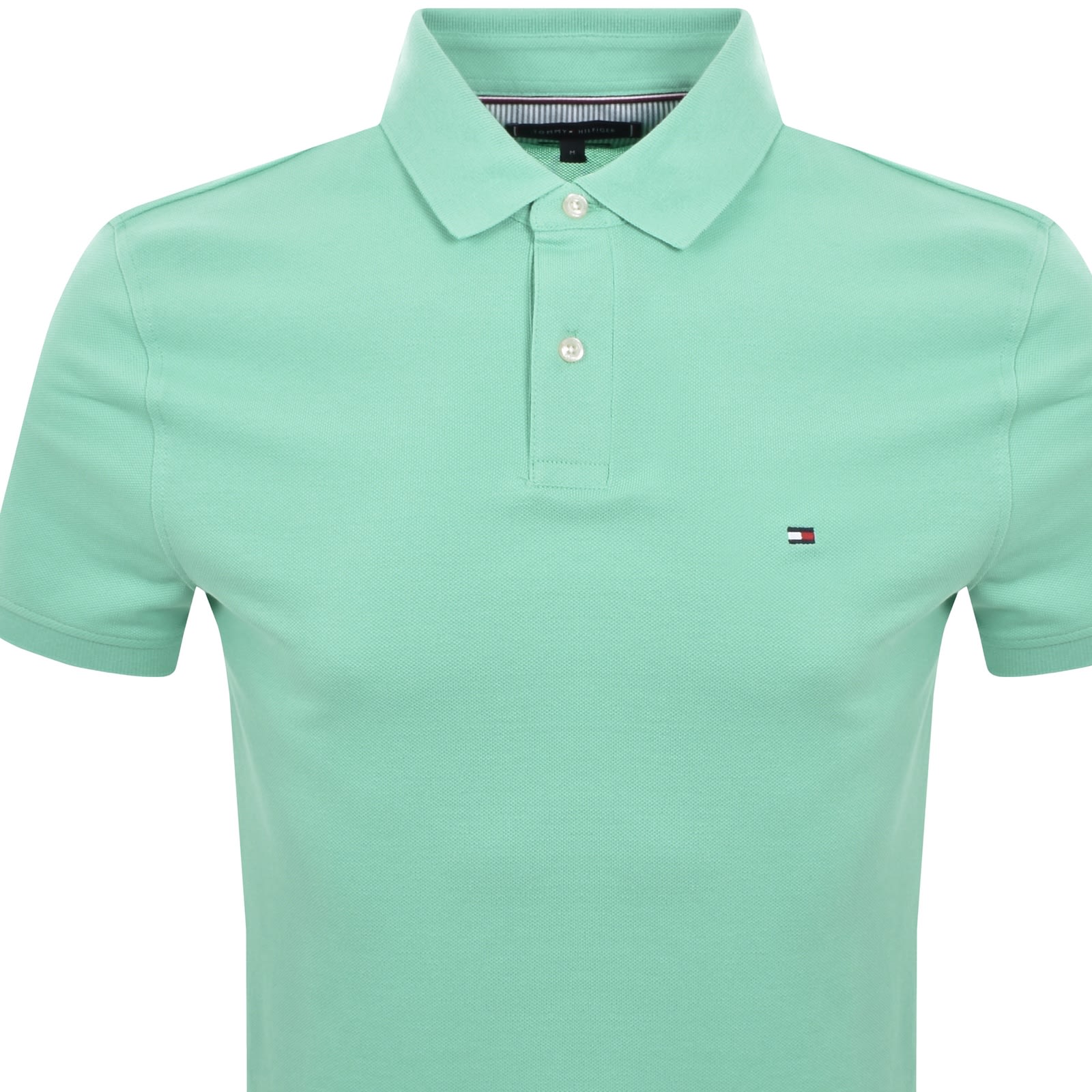 Tommy Hilfiger Mint Short-sleeved Polo Shirt With Logo